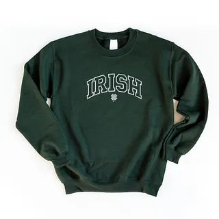 Embroidered Irish Varsity Clover | Sweatshirt