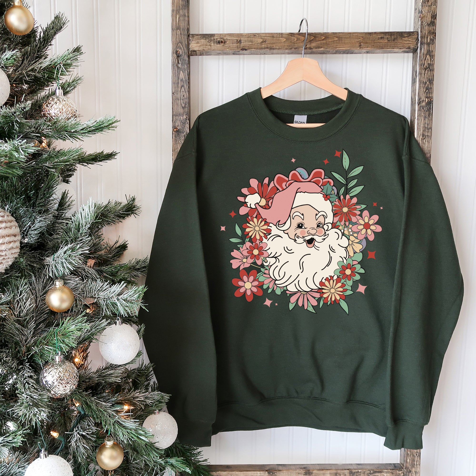 Floral Santa | Sweatshirt
