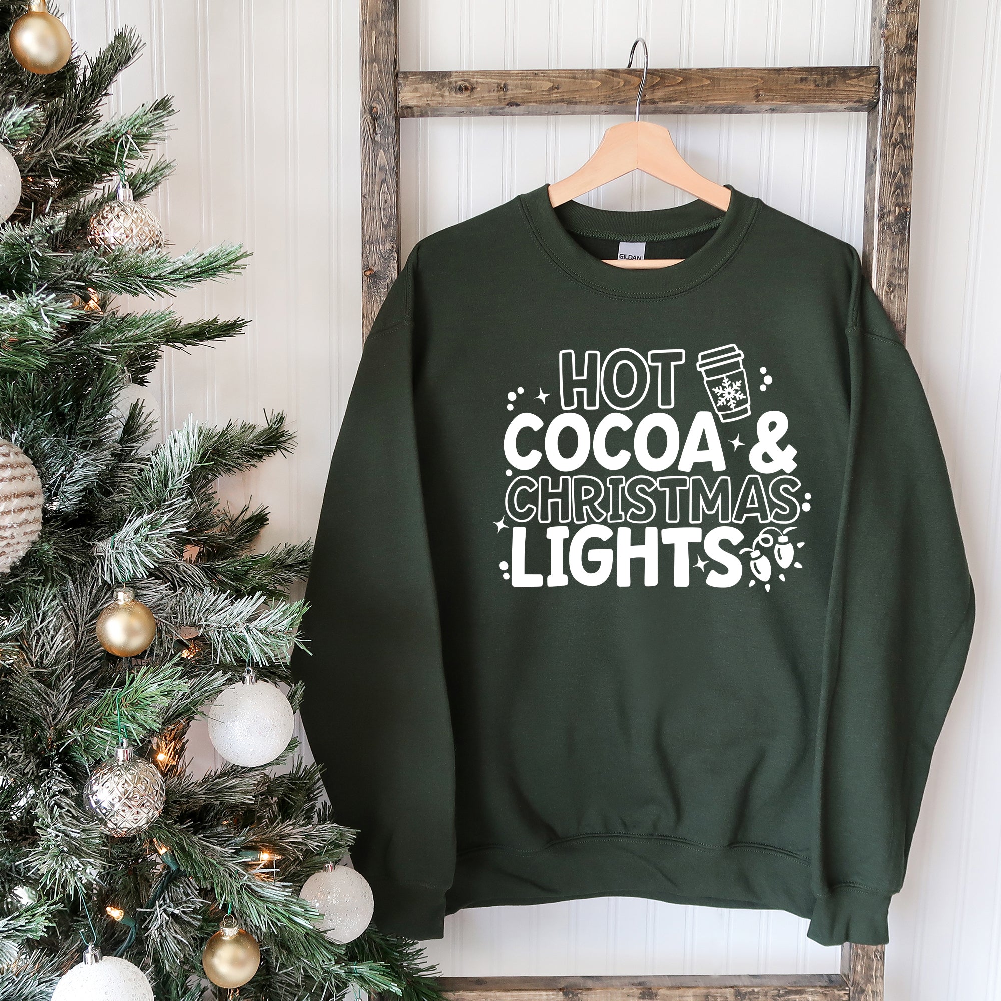 Hot Cocoa and Christmas Lights | Sweatshirt