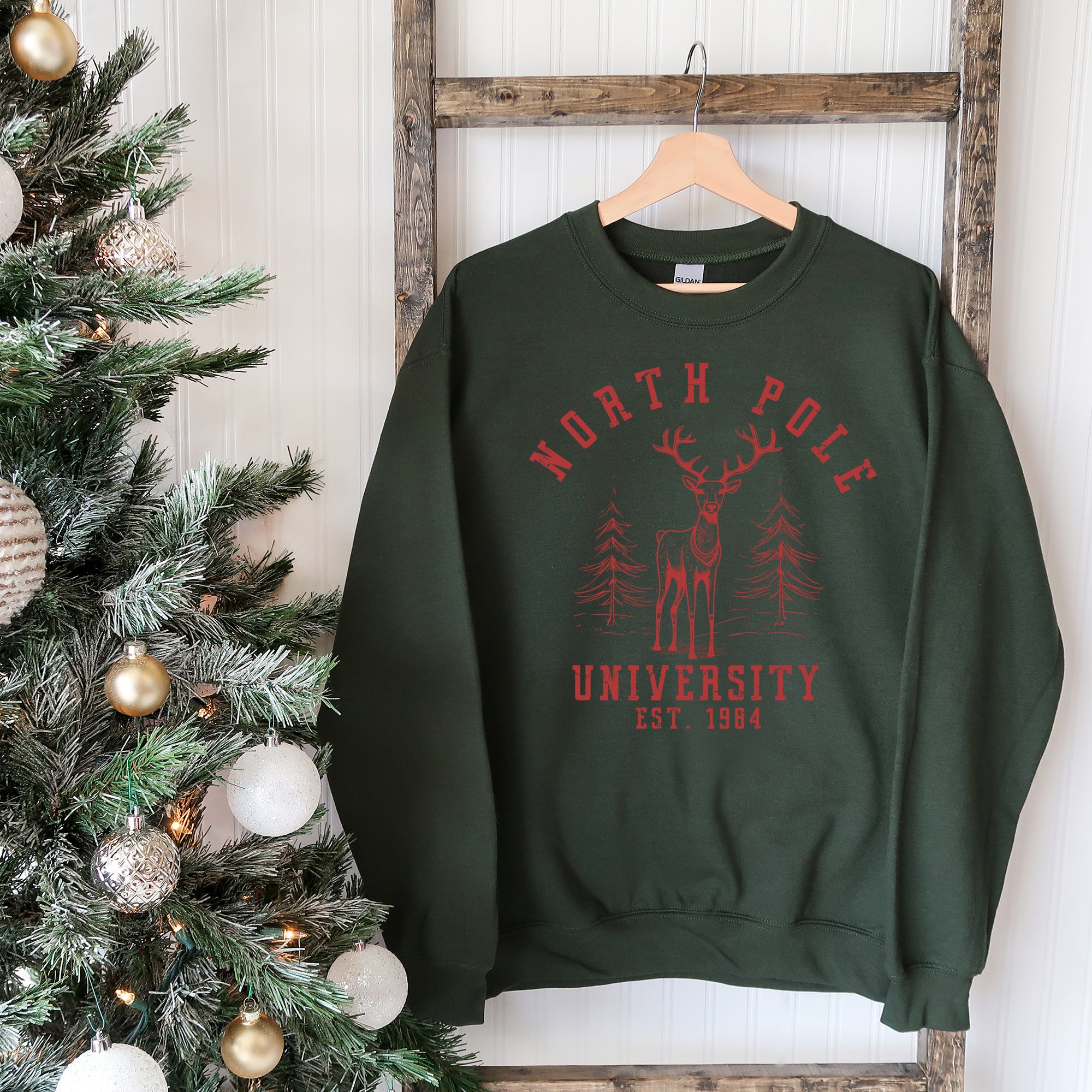 North Pole University Deer | Sweatshirt