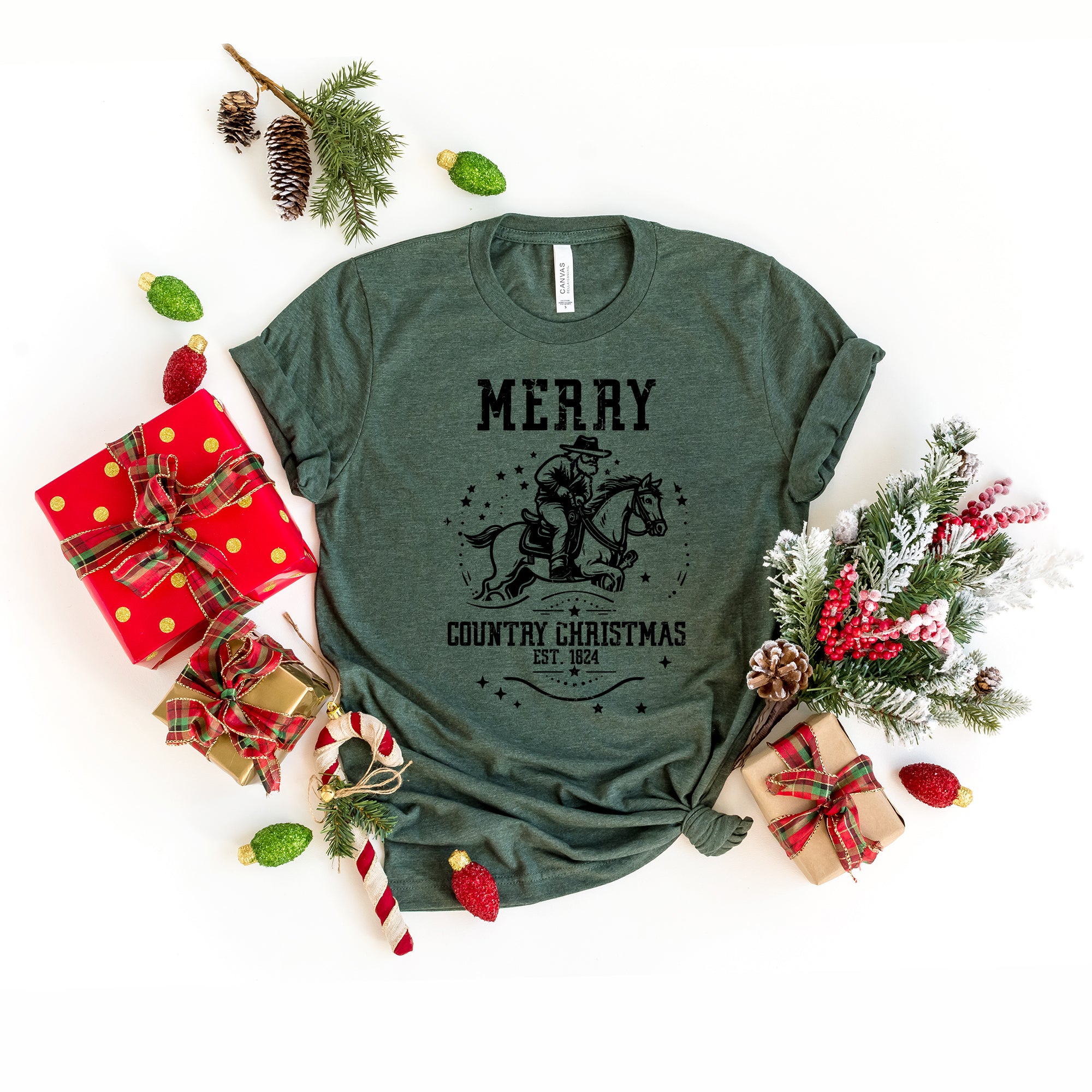 Merry Country Christmas | Short Sleeve Crew Neck