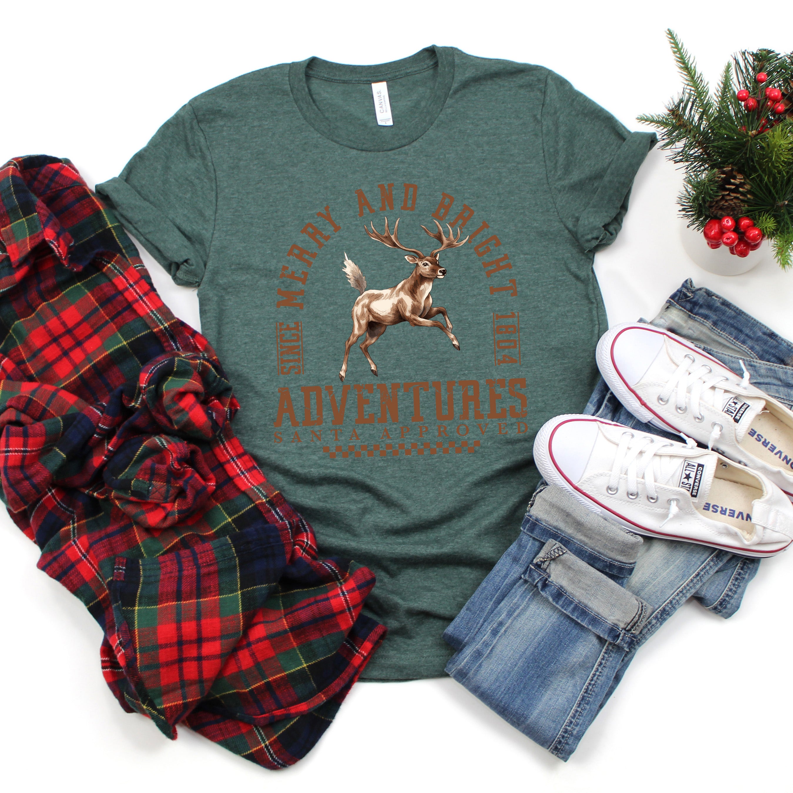 Merry and Bright Adventures | Short Sleeve Crew Neck