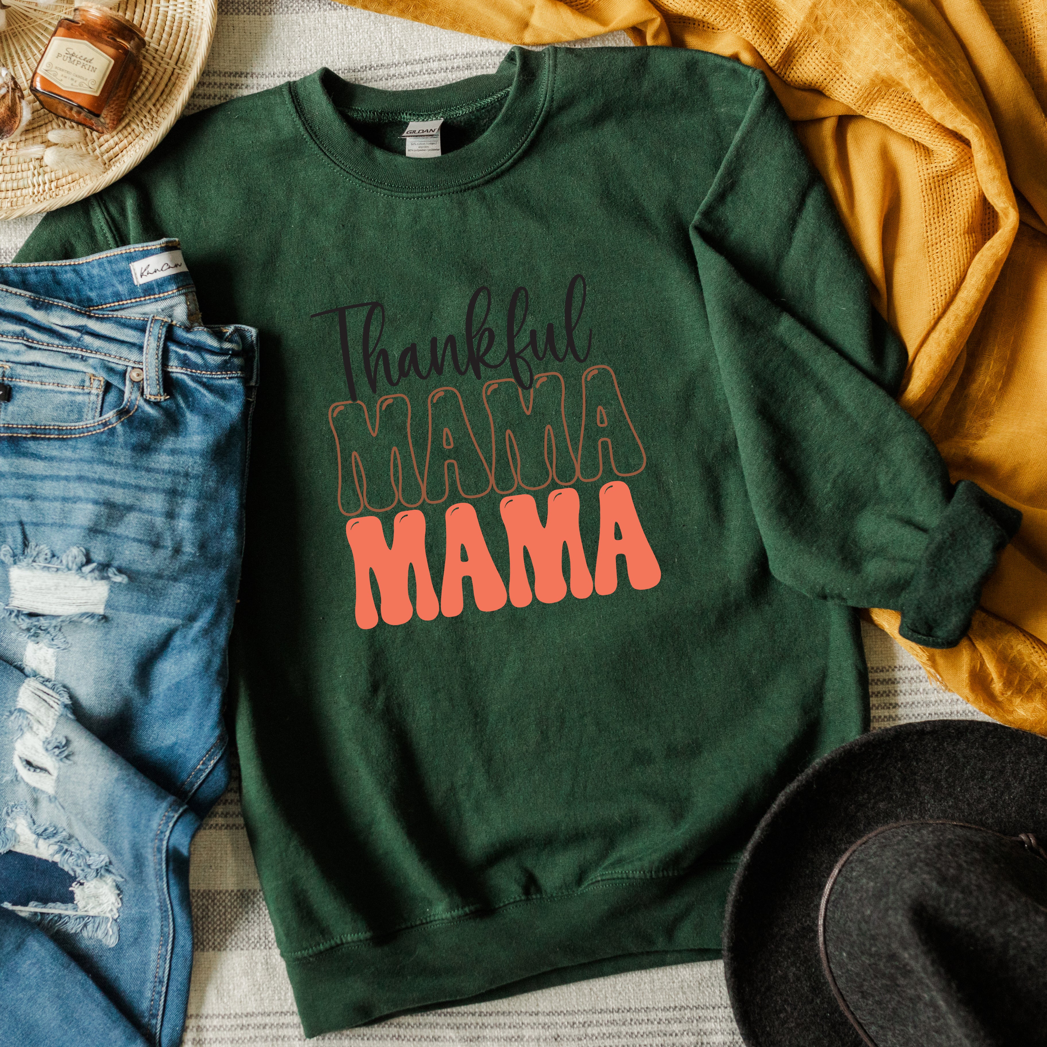 Thankful Mama Stacked | Sweatshirt