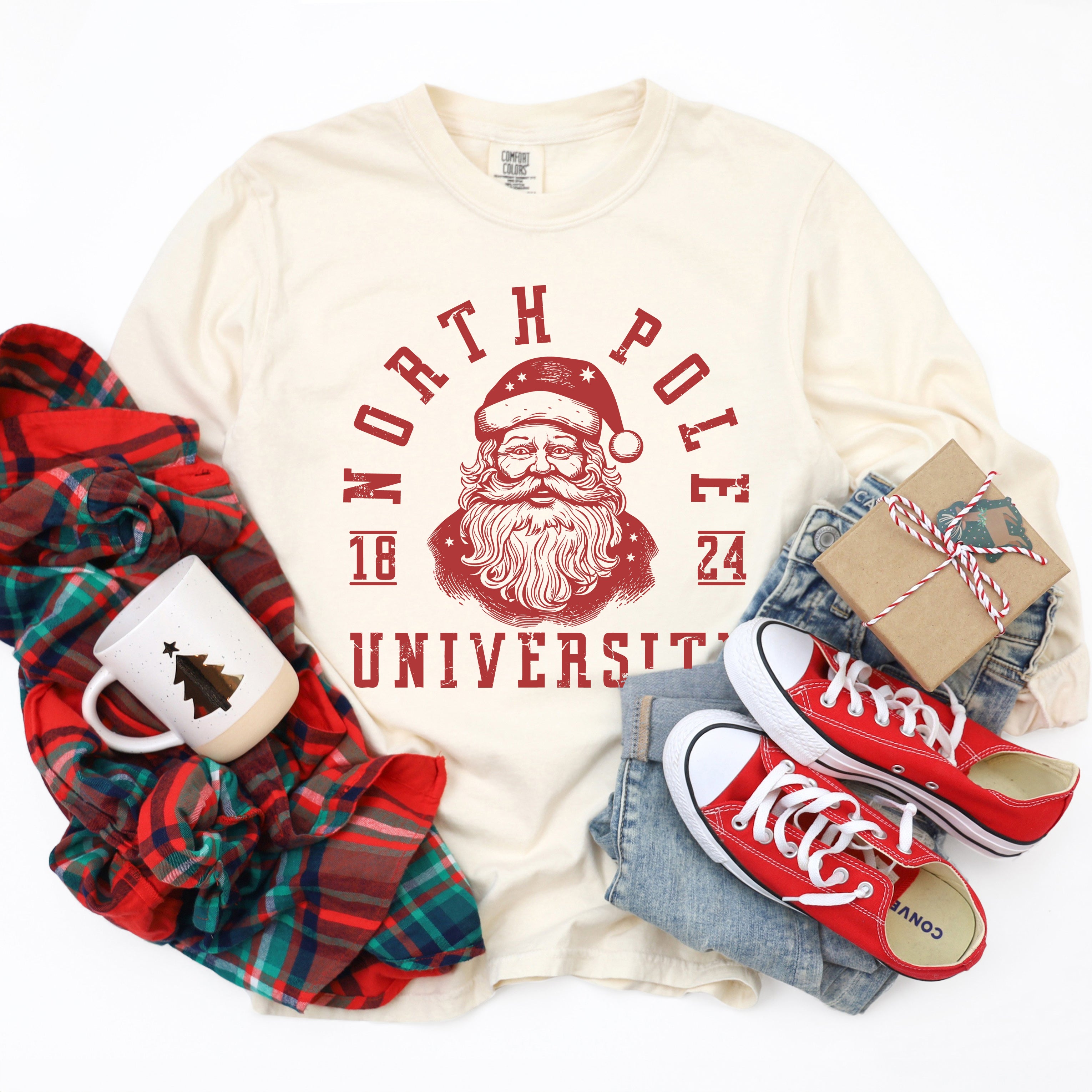 North Pole Santa 1824 | Garment Dyed Long Sleeve