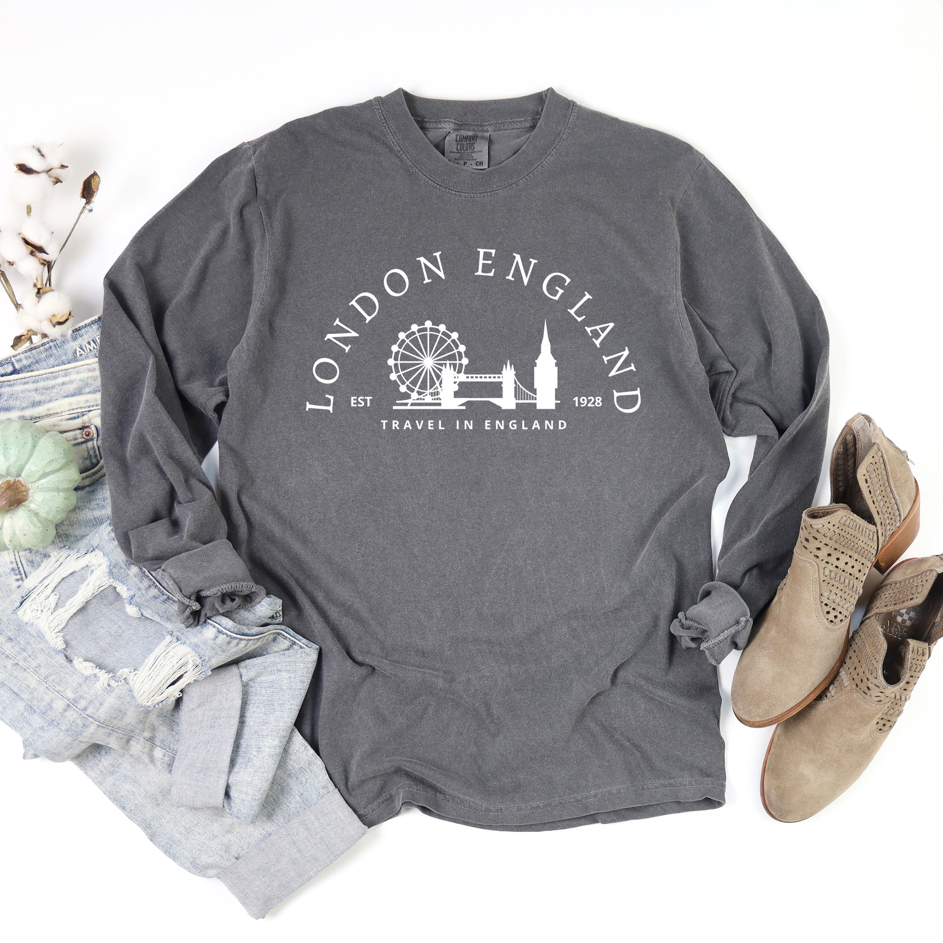 London England | Garment Dyed Long Sleeve