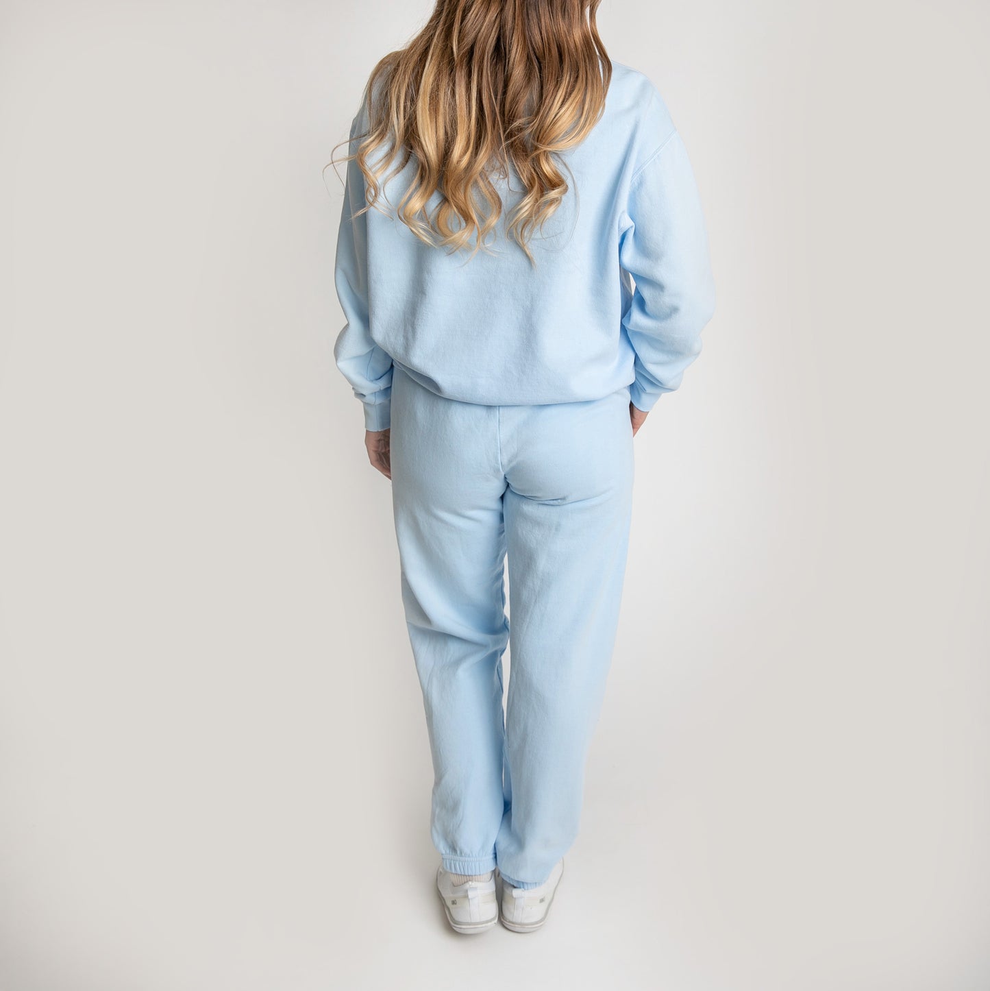 You're Doing Great Smiley Face | Lightweight Garment Dyed Sweatshirt Set