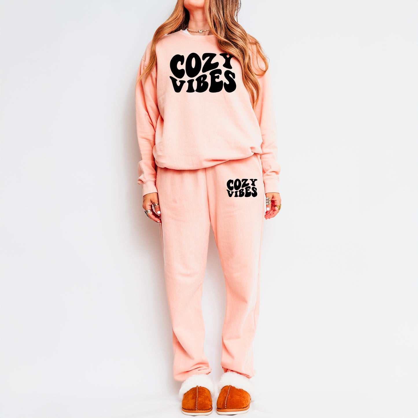Cozy Vibes | Lightweight Garment Dyed Sweatshirt Set