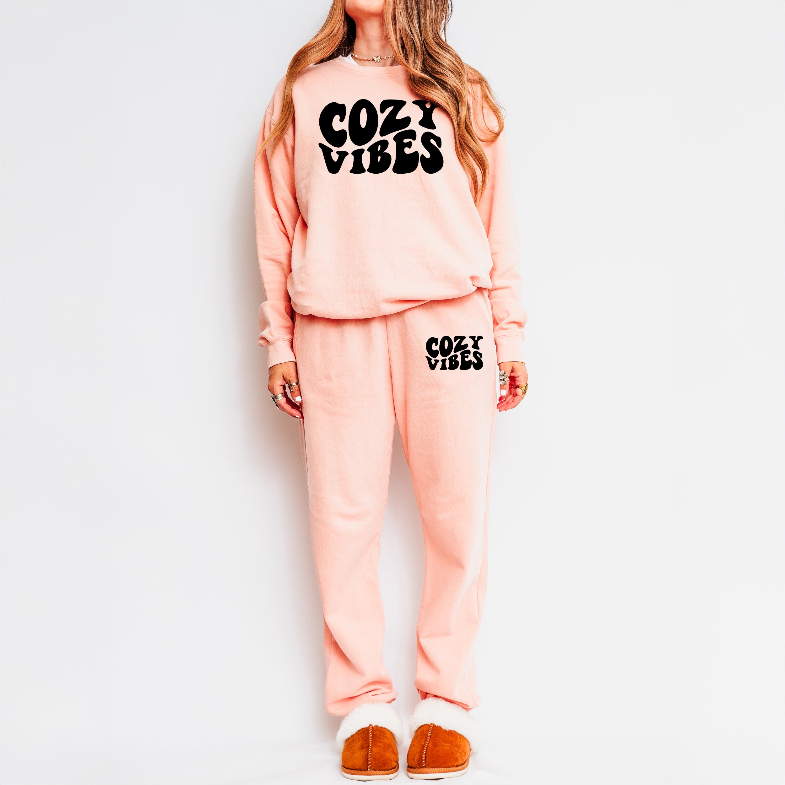 Cozy Vibes | Lightweight Garment Dyed Sweatshirt Set