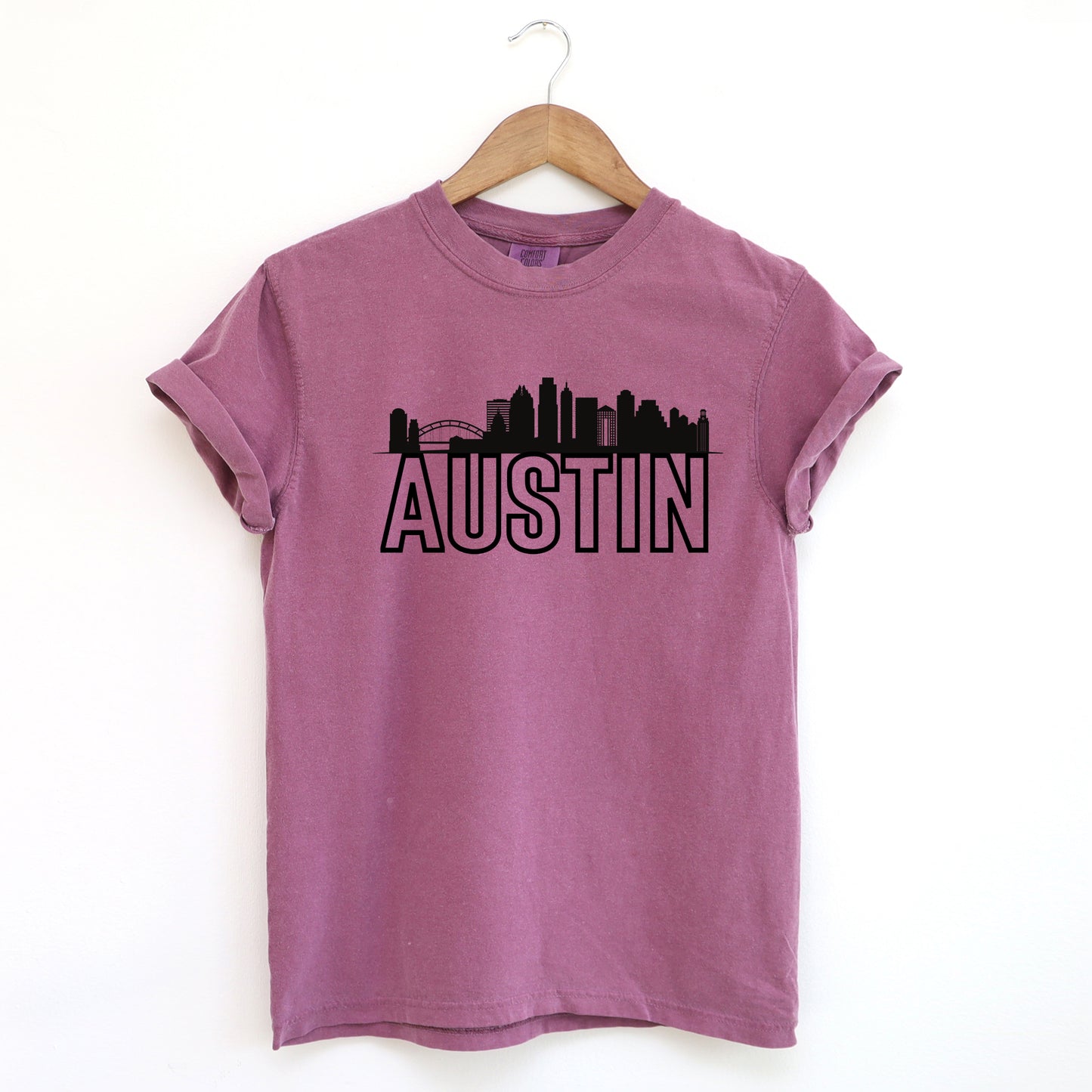 Austin Buildings | Garment Dyed Tee