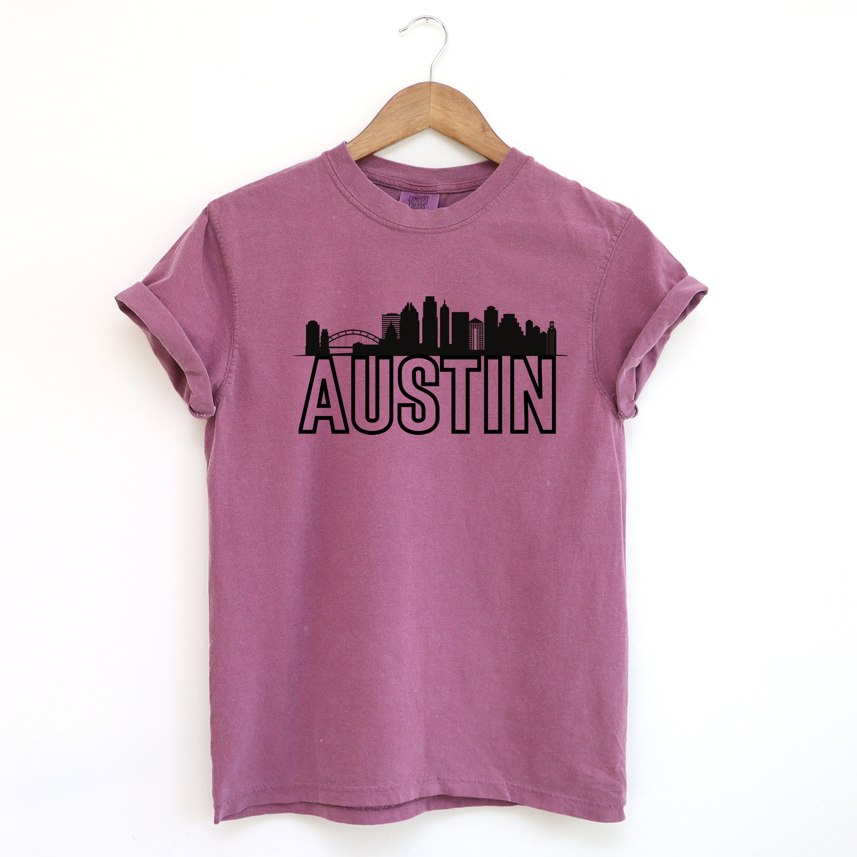 Austin Buildings | Garment Dyed Tee
