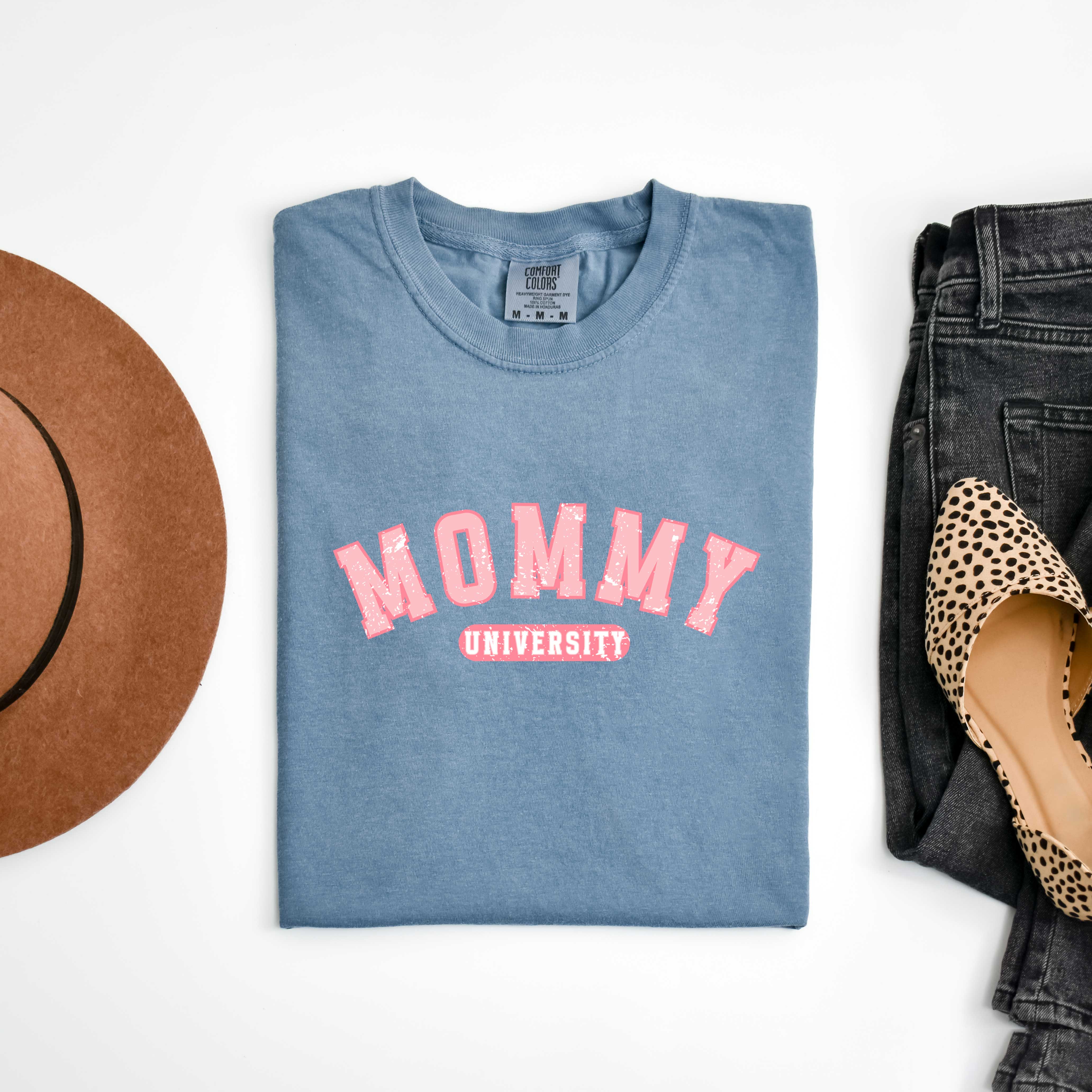 Varsity Mommy University | Garment Dyed Tee