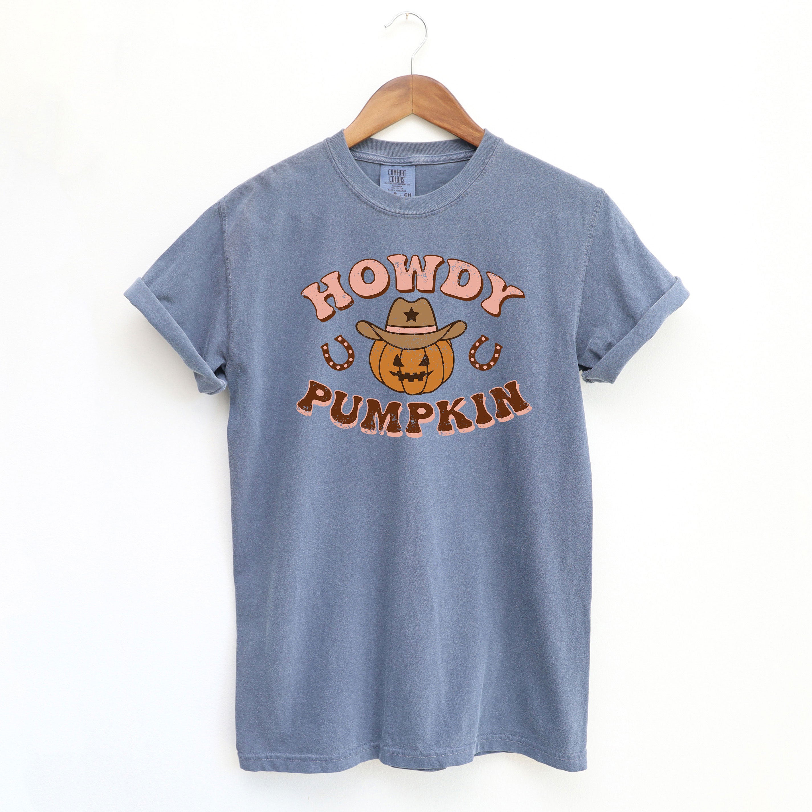 Howdy Pumpkin Cowboy | Garment Dyed Short Sleeve Tee