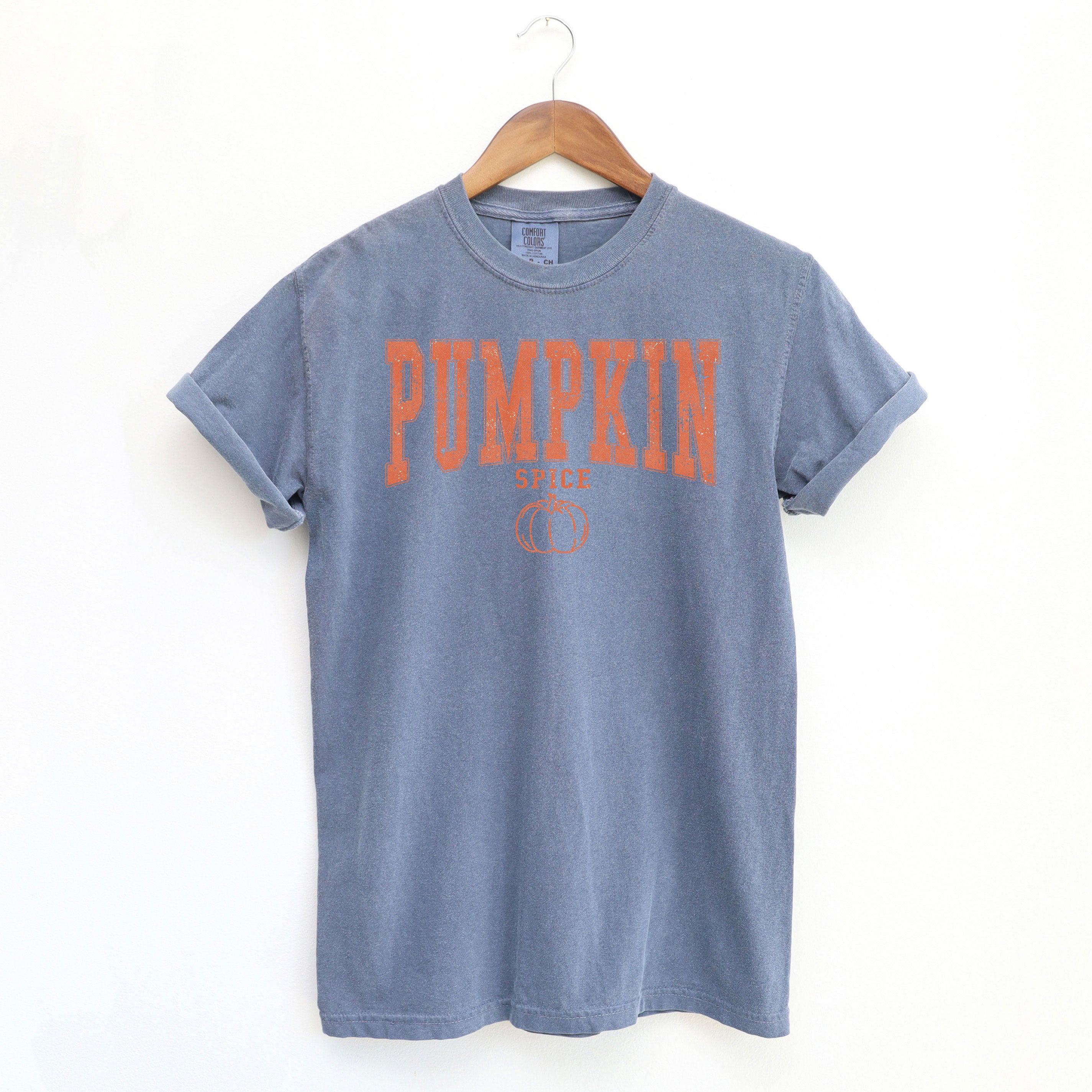 Pumpkin Spice Varsity | Garment Dyed Tee