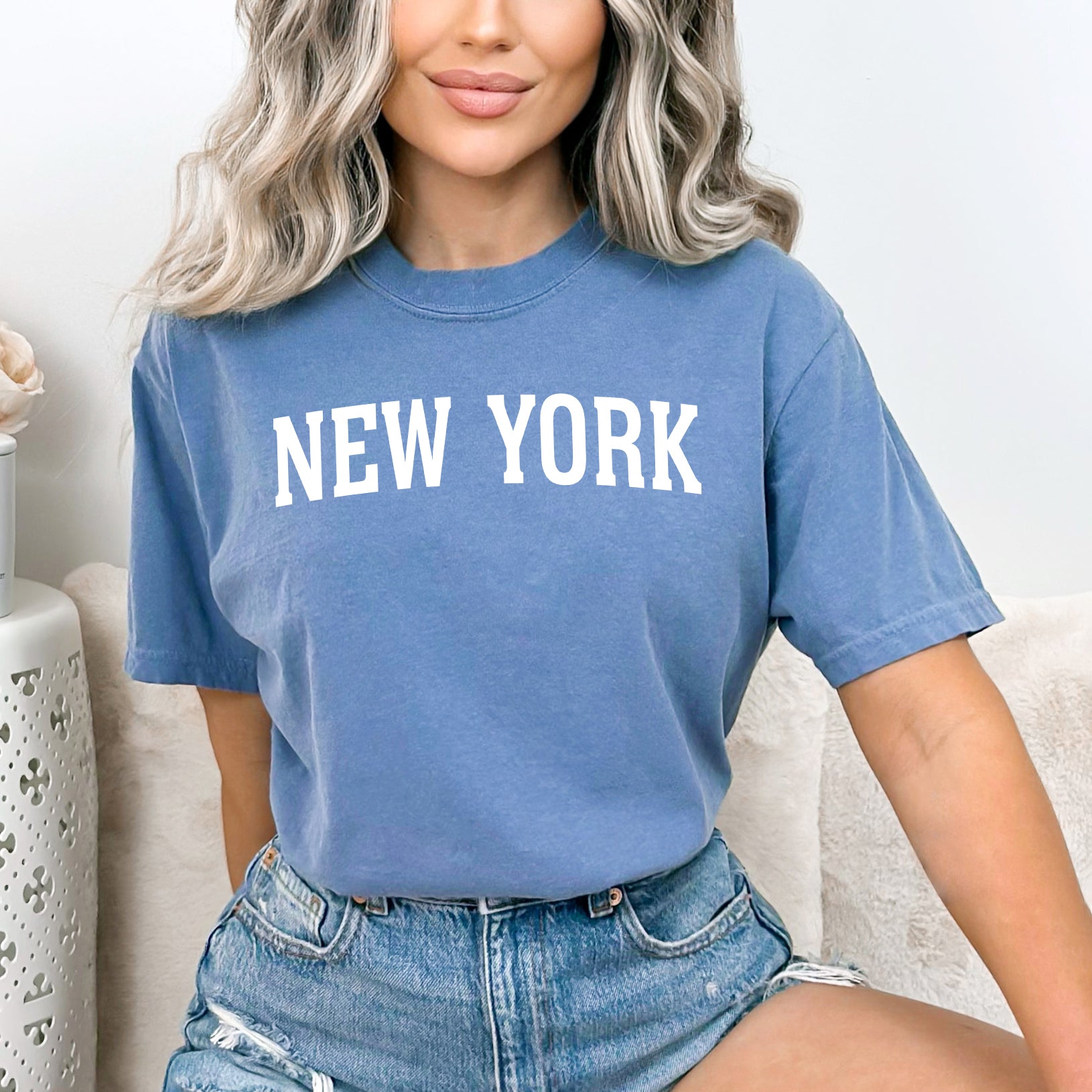 New York Arched | Garment Dyed Short Sleeve Tee