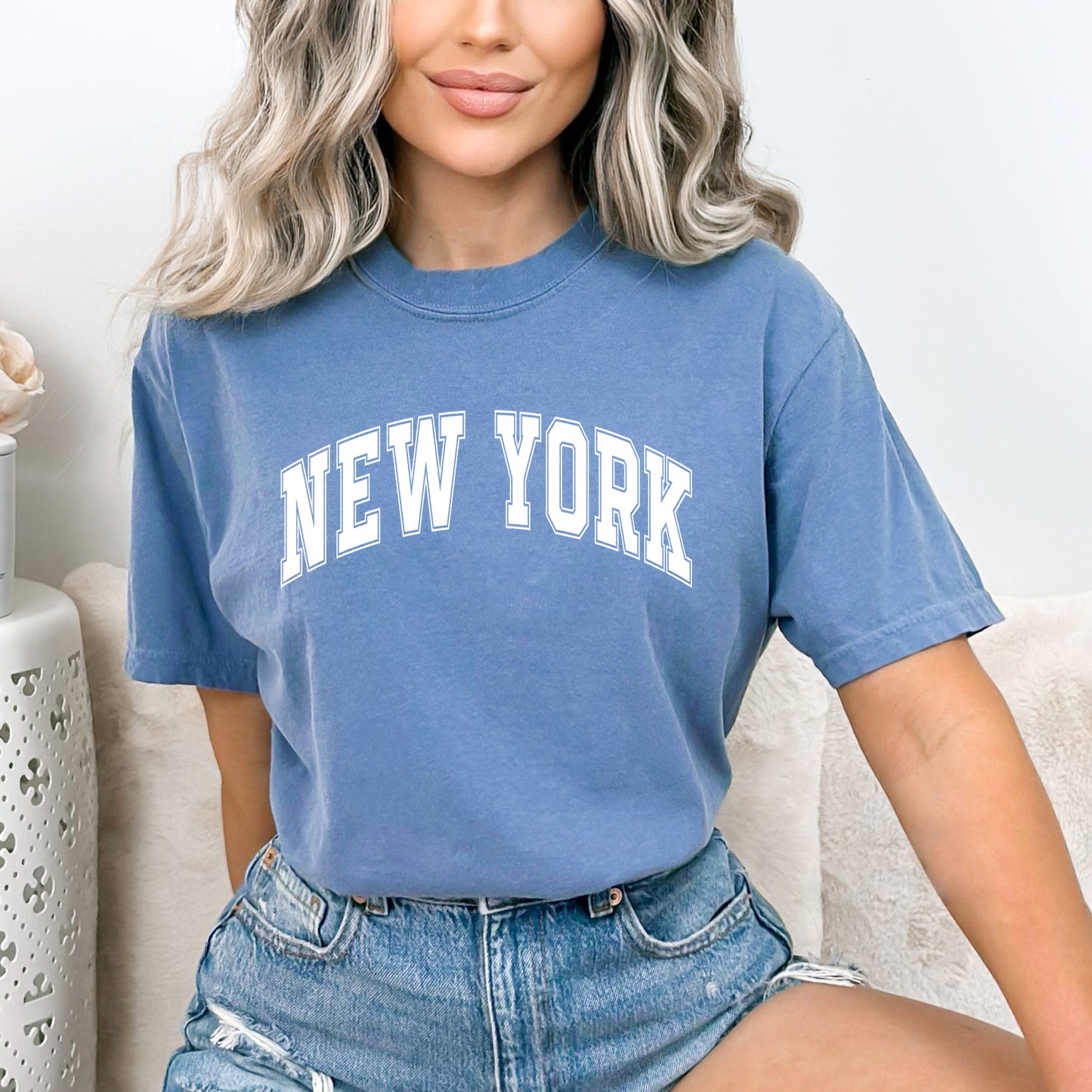 Varsity New York | Garment Dyed Short Sleeve Tee