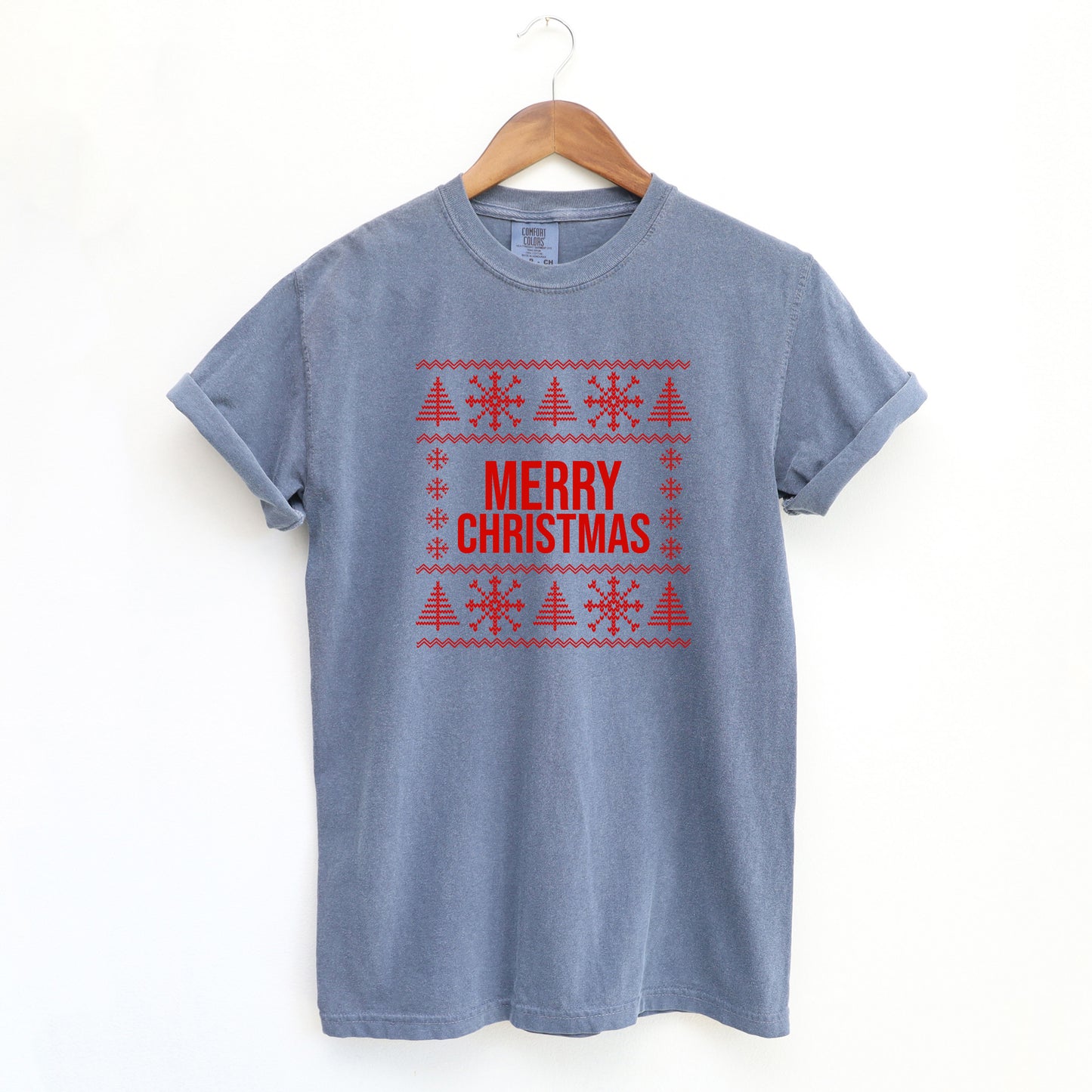 Merry Christmas Sweater | Garment Dyed Tee