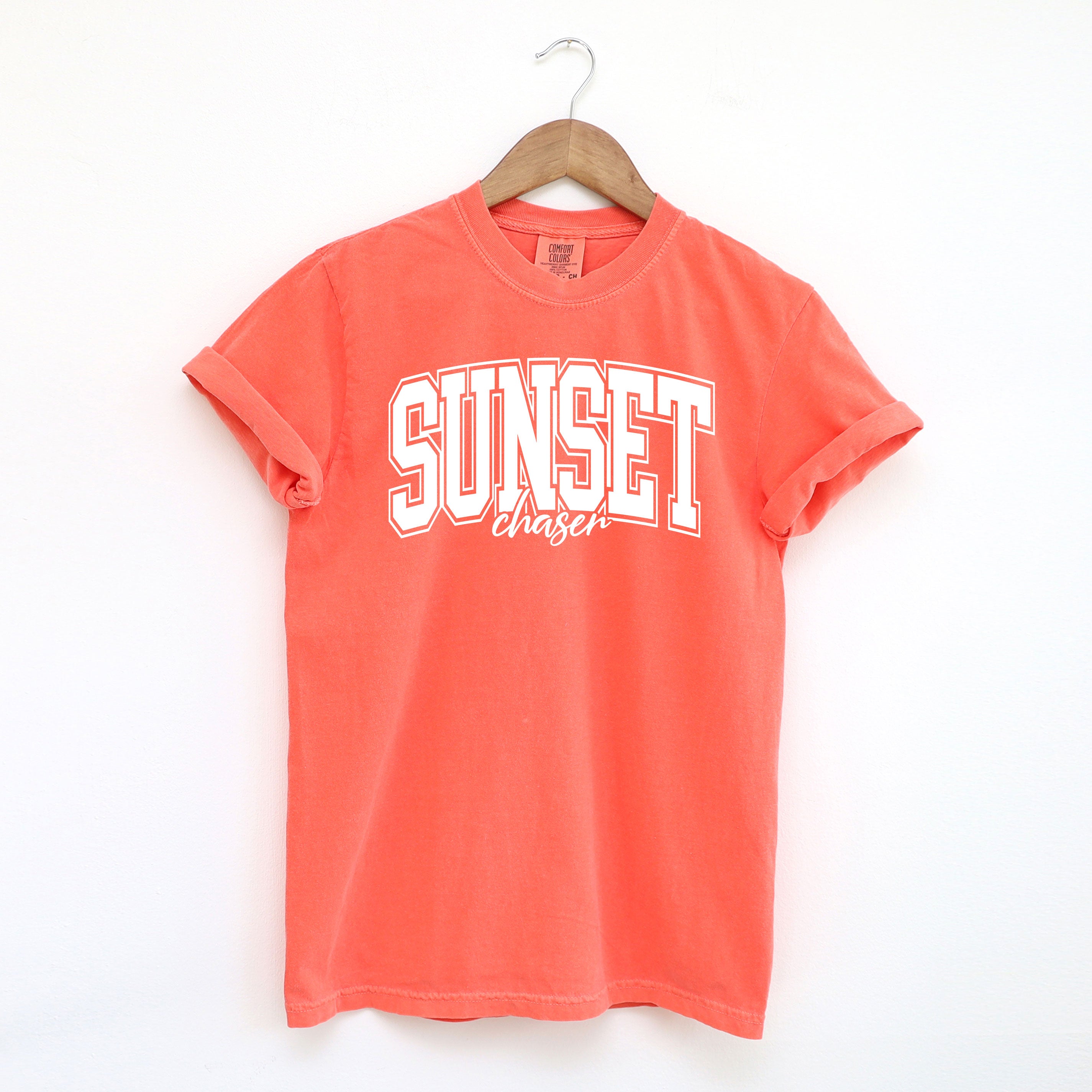 Varsity Sunset Chaser | Garment Dyed Short Sleeve Tee