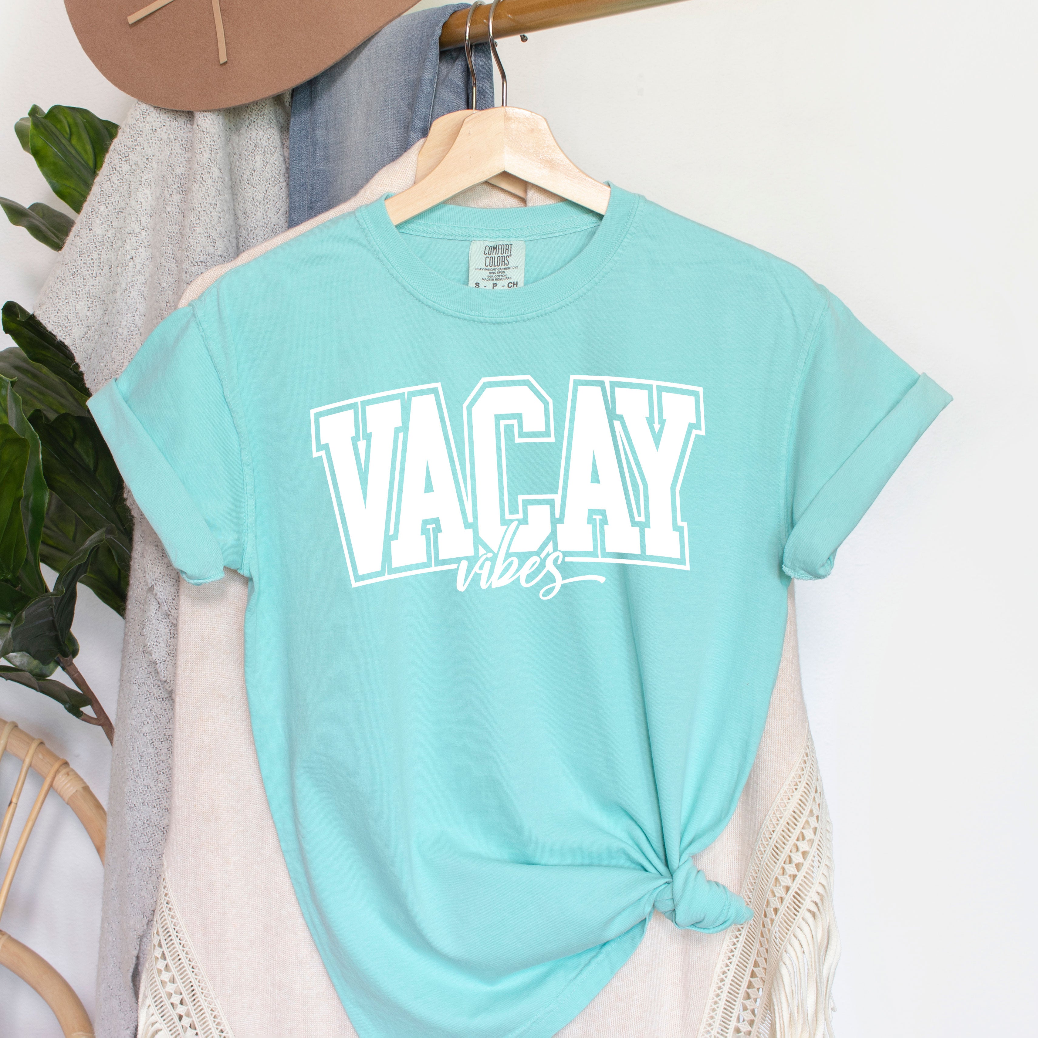 Varsity Vacay Vibes | Garment Dyed Short Sleeve Tee