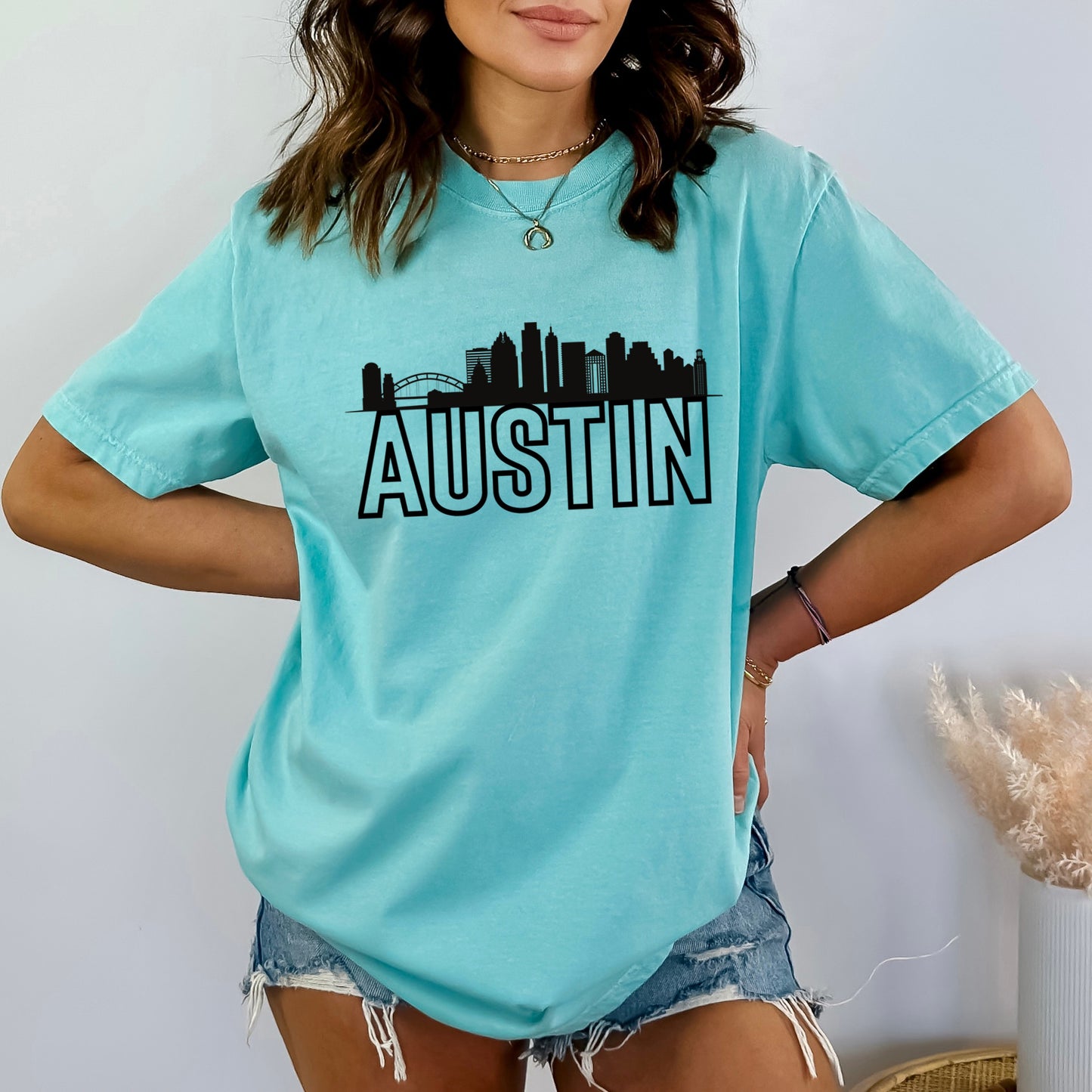 Austin Buildings | Garment Dyed Tee