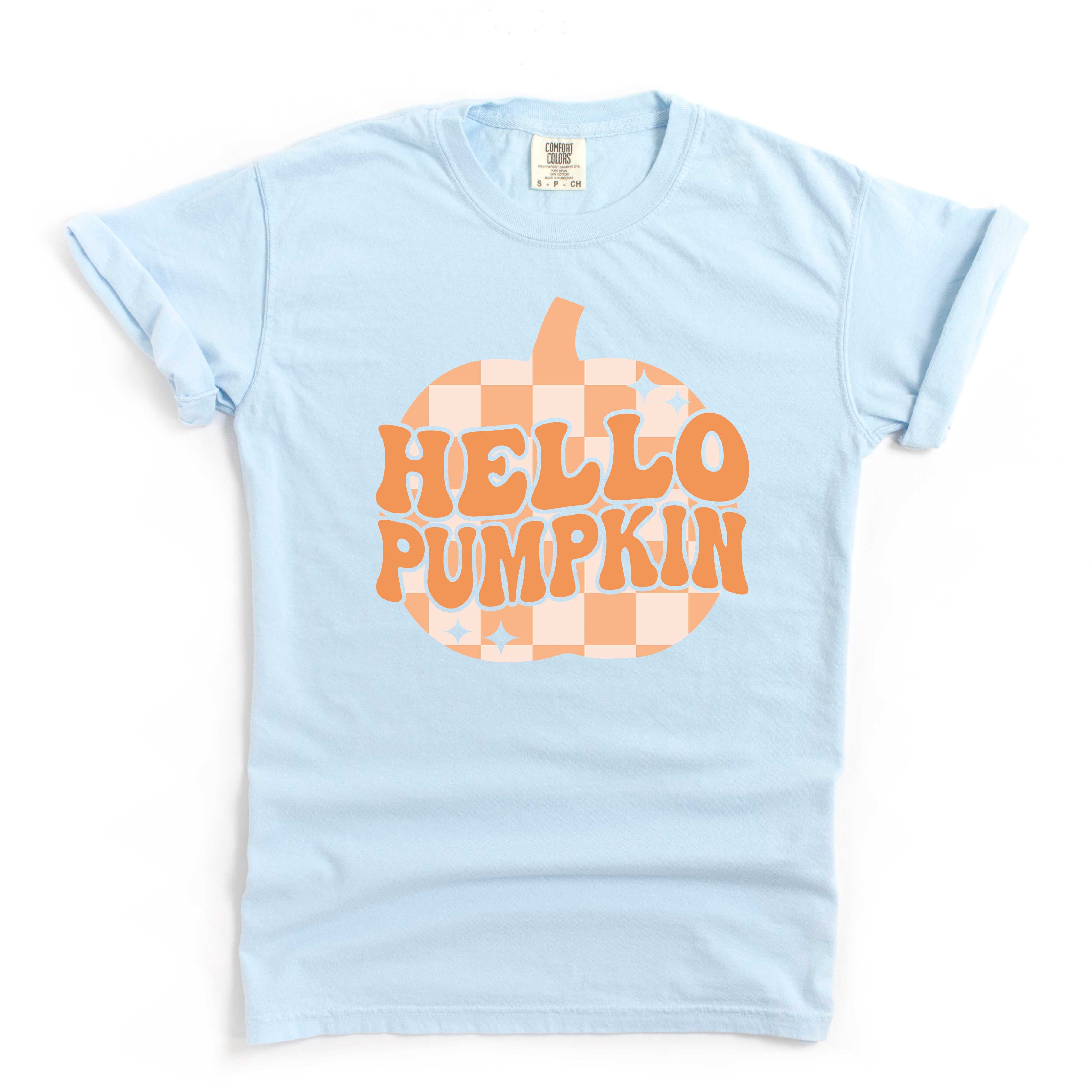 Hello Pumpkin Sparkles | Garment Dyed Tee