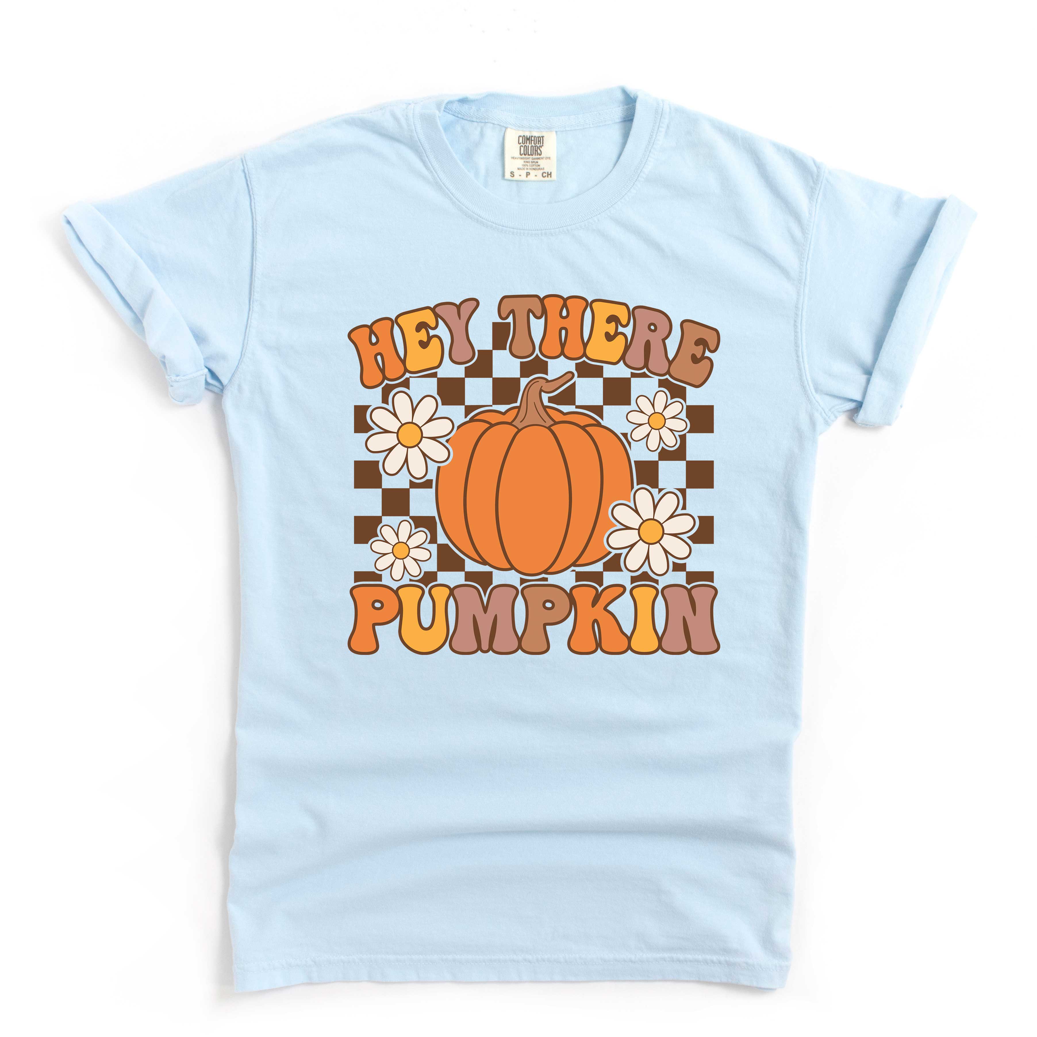 Hey There Pumpkin Flowers | Garment Dyed Tee