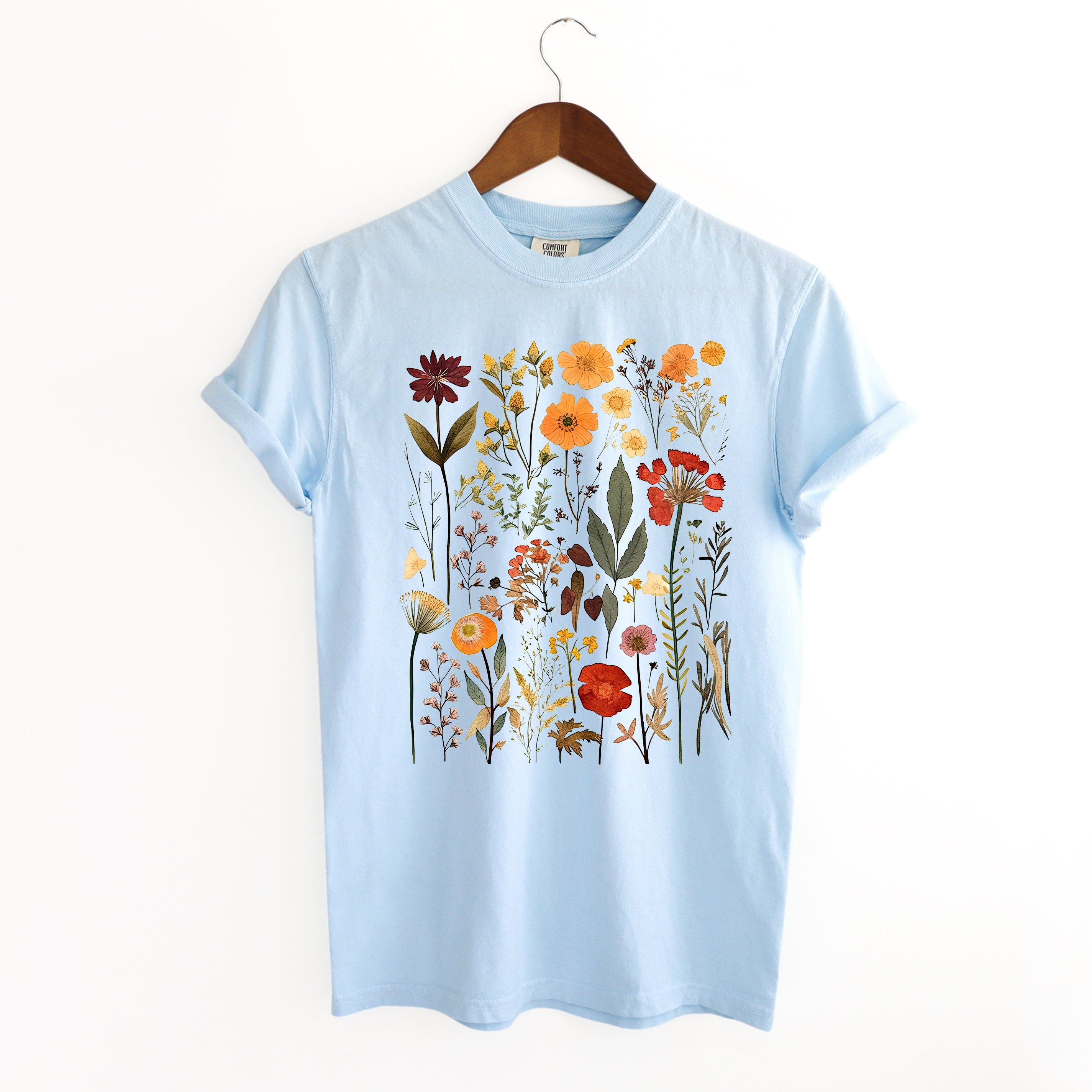 Vintage Pressed Flowers | Garment Dyed Tee
