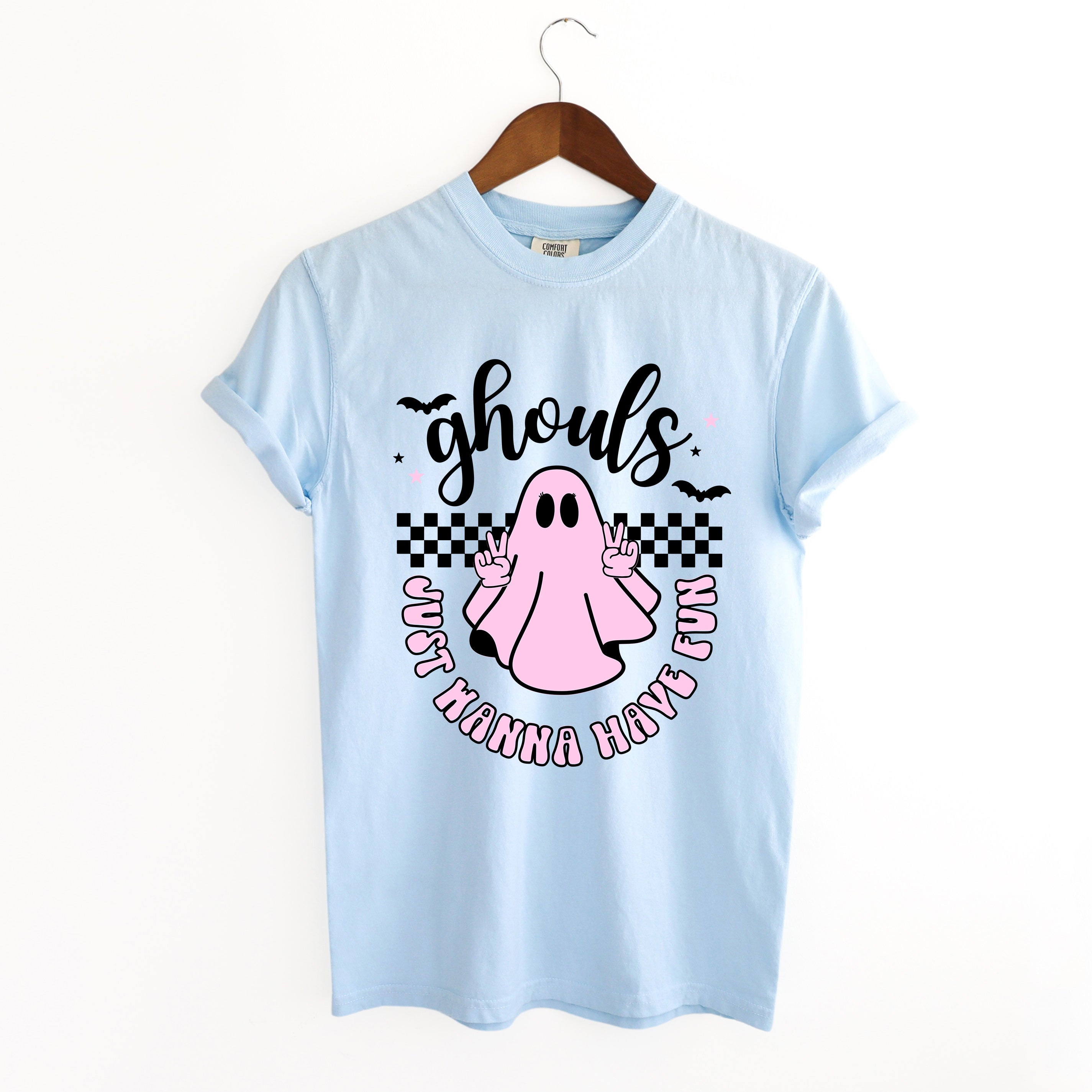 Just Wanna Have Fun Checkered | Garment Dyed Short Sleeve Tee