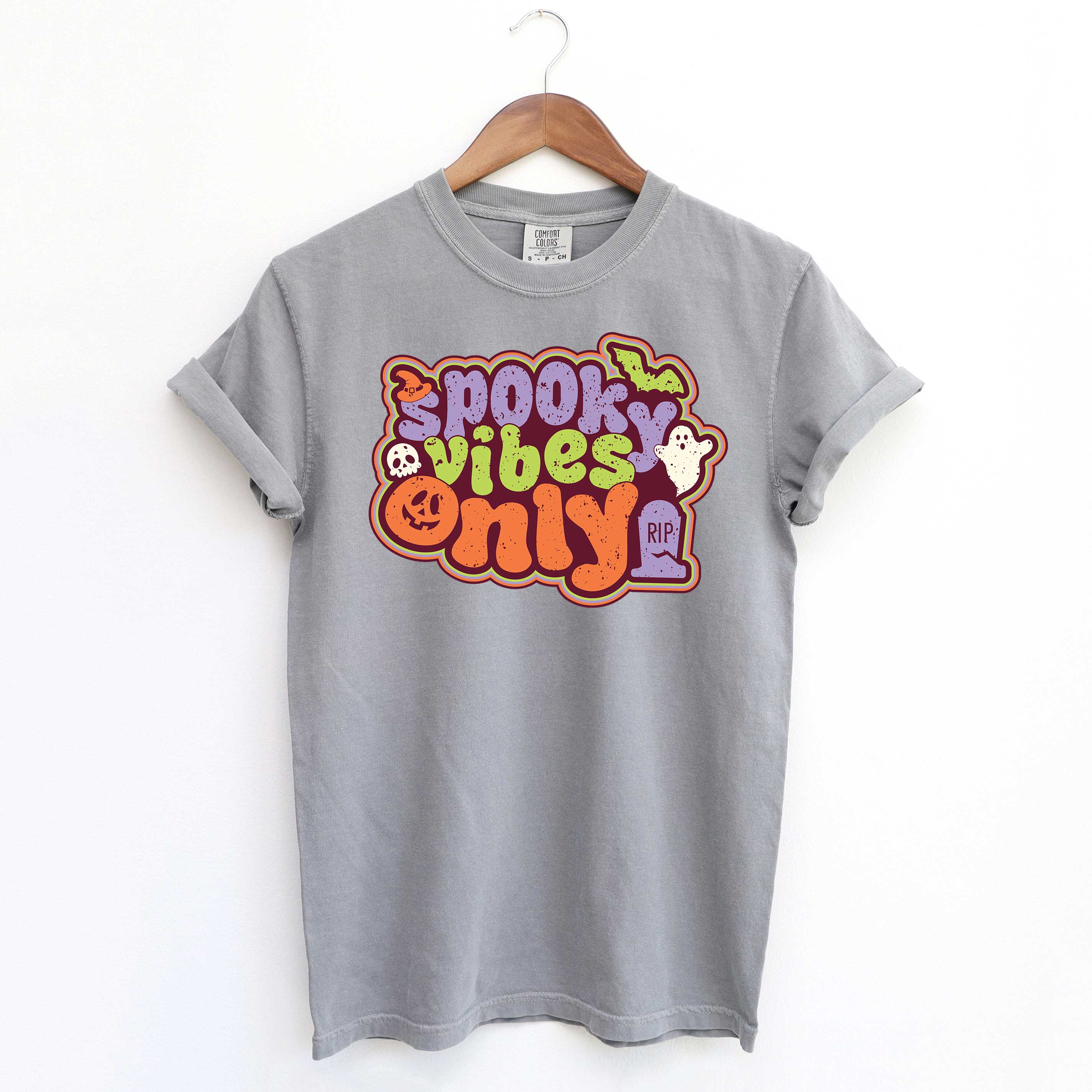 Spooky Vibes Only Retro | Garment Dyed Short Sleeve Tee