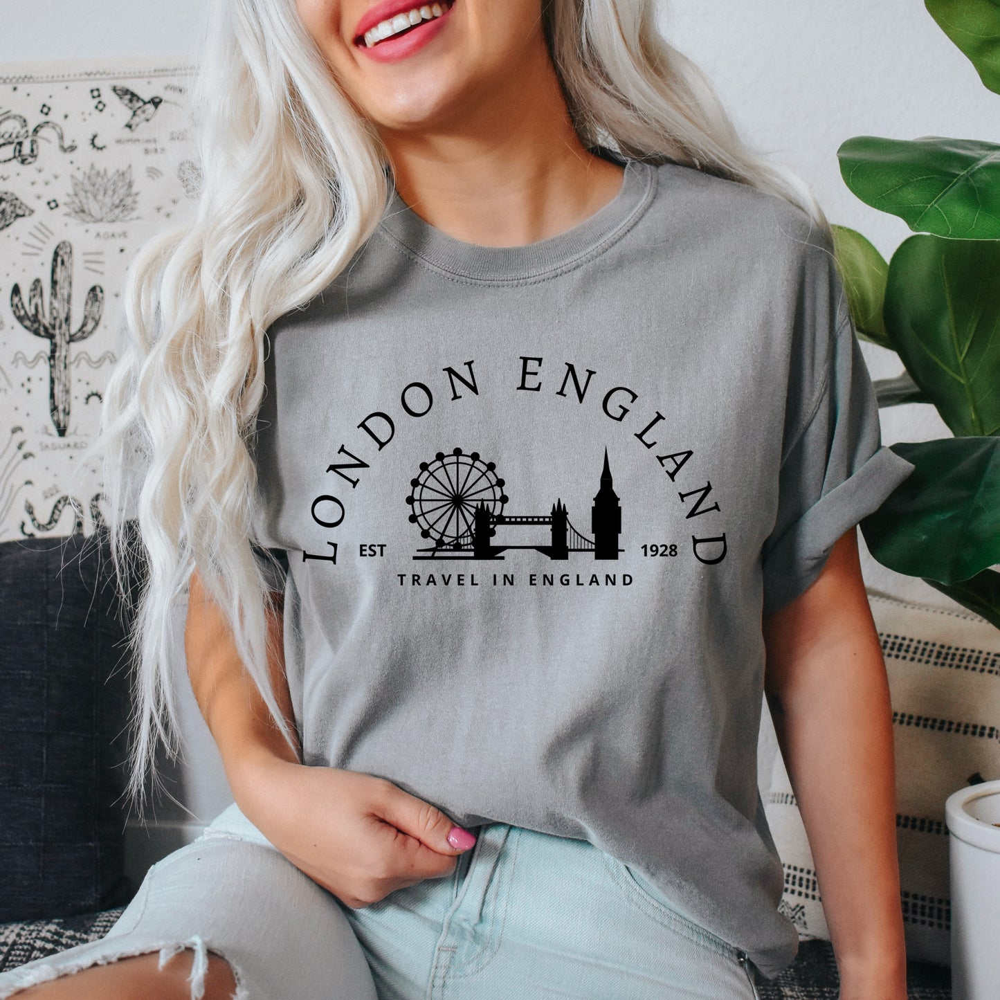 London England | Garment Dyed Short Sleeve Tee