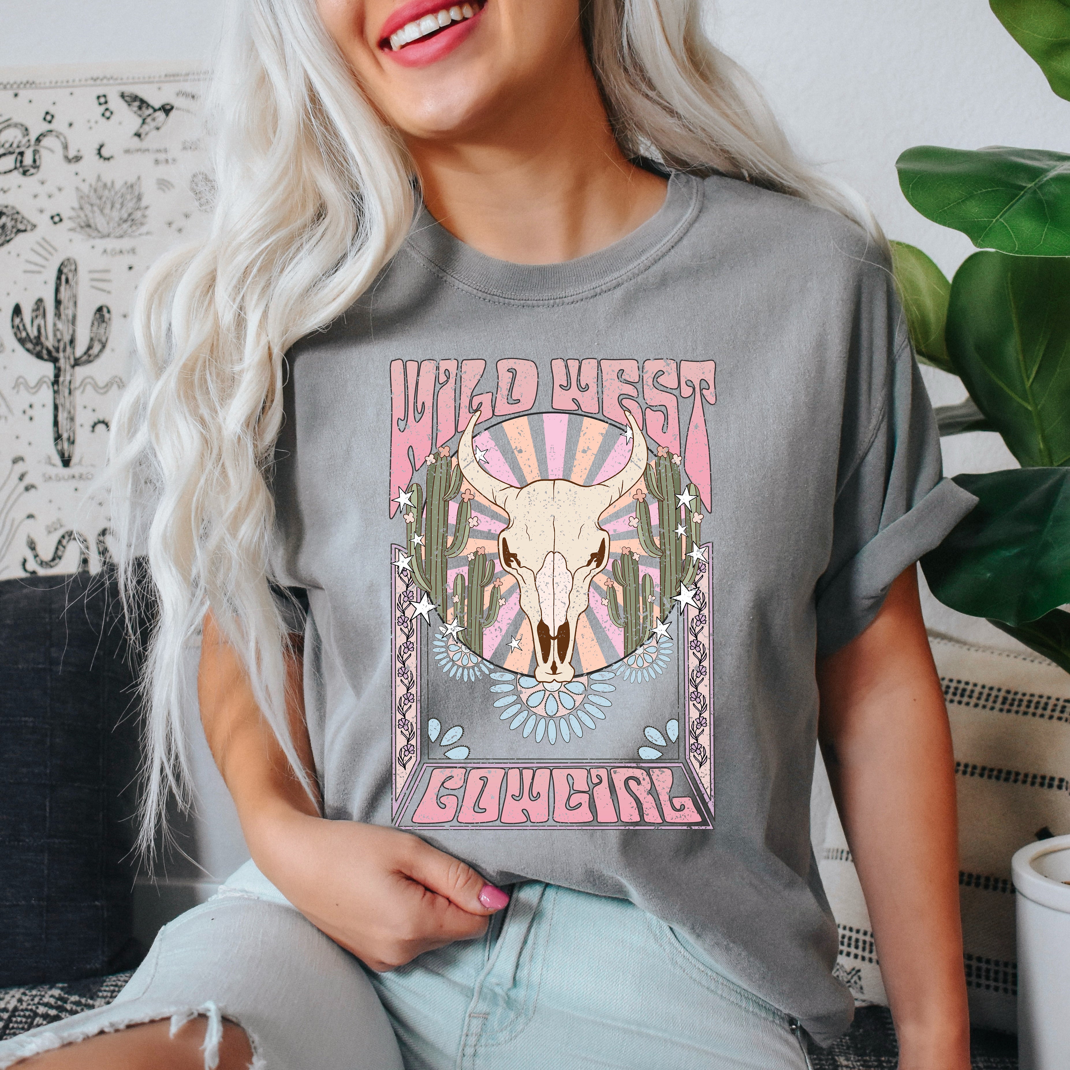 Wild West Cowgirl | Garment Dyed Short Sleeve Tee