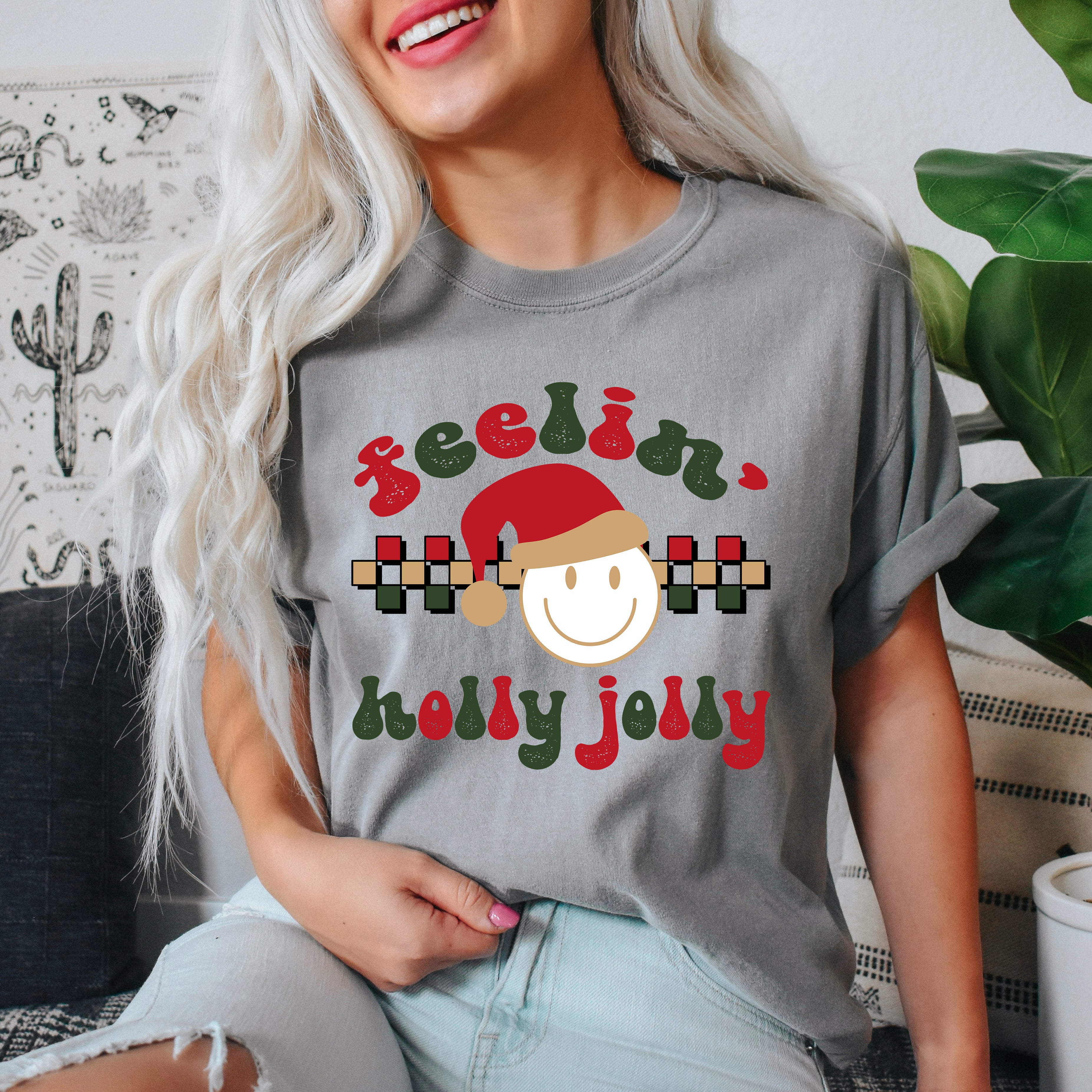 Feelin' Holly Jolly | Garment Dyed Tee
