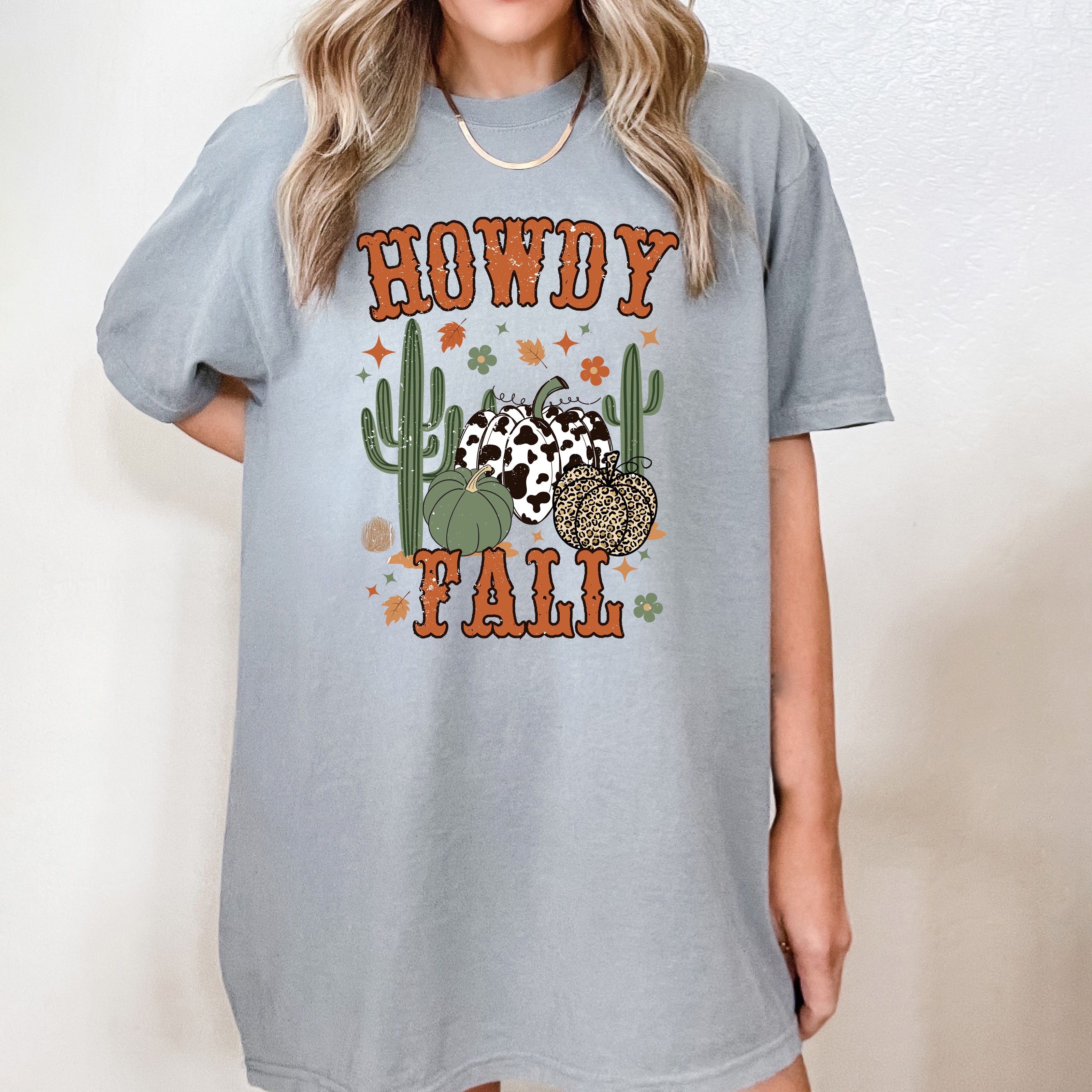 Howdy Fall Cactus | Garment Dyed Tee
