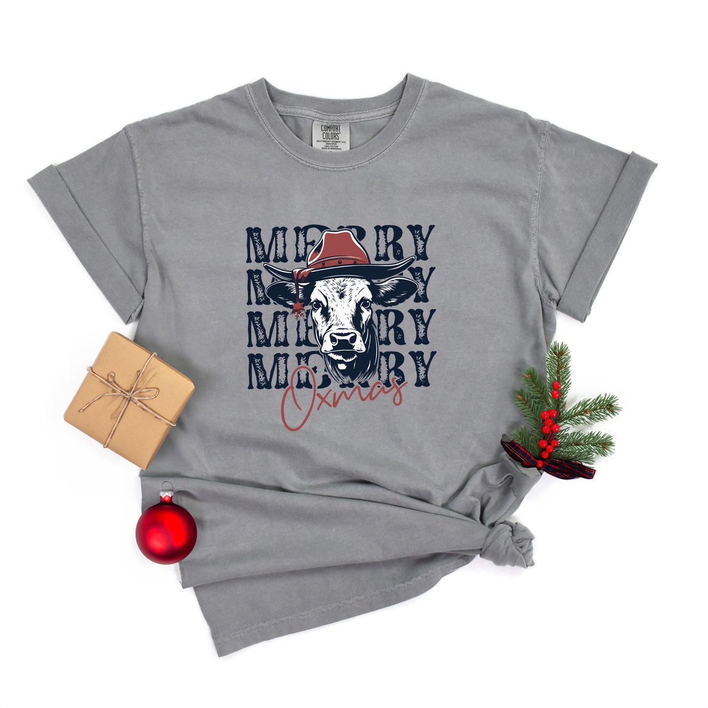 Merry Oxmas | Garment Dyed Tee