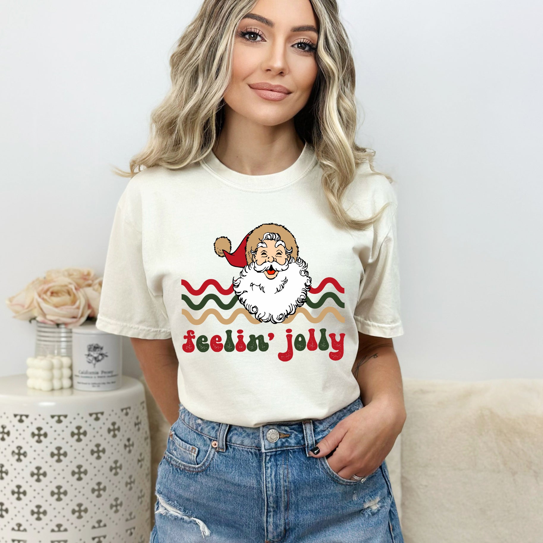 Feelin' Jolly Stripes  | Garment Dyed Tee