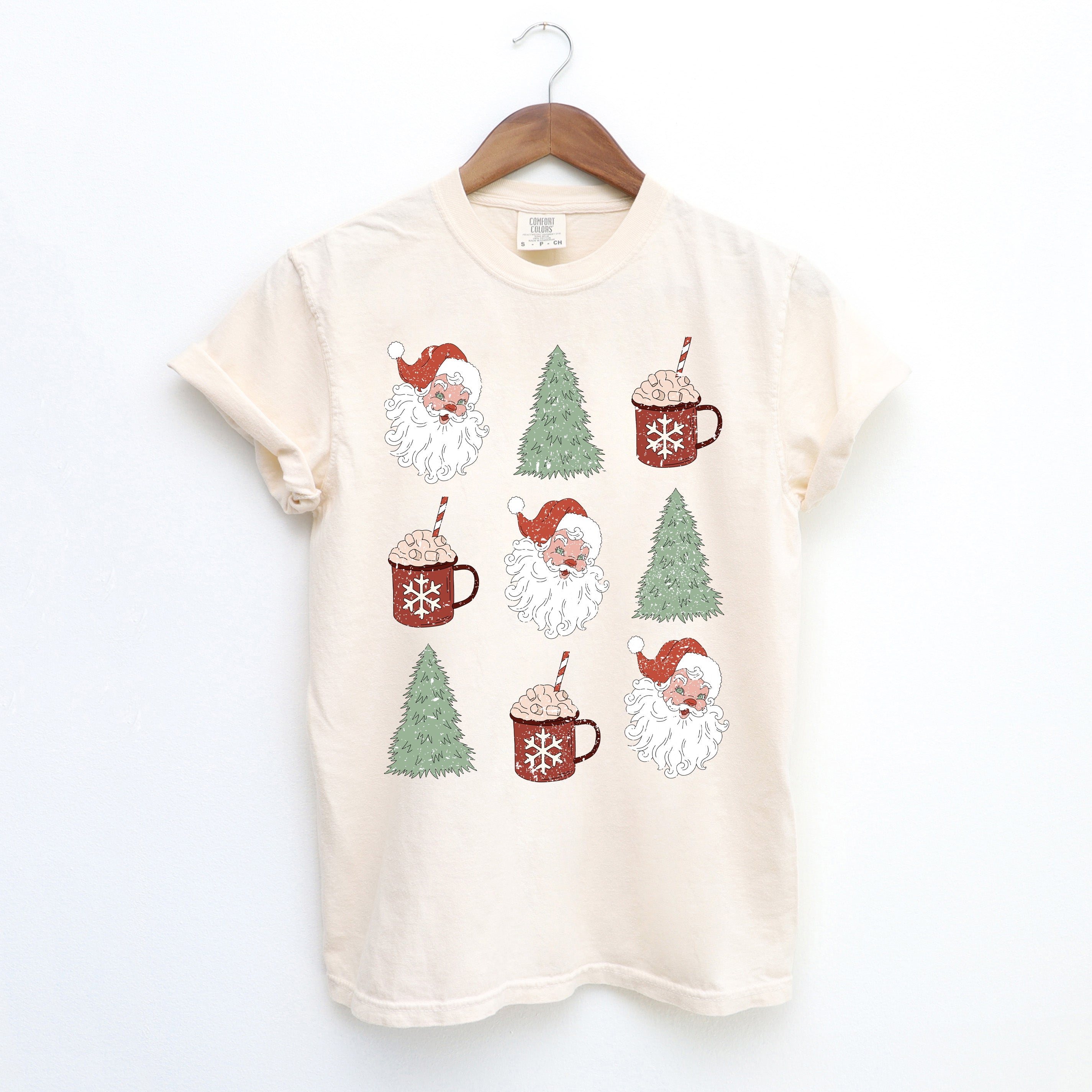 Tree and Mug Collage | Garment Dyed Tee