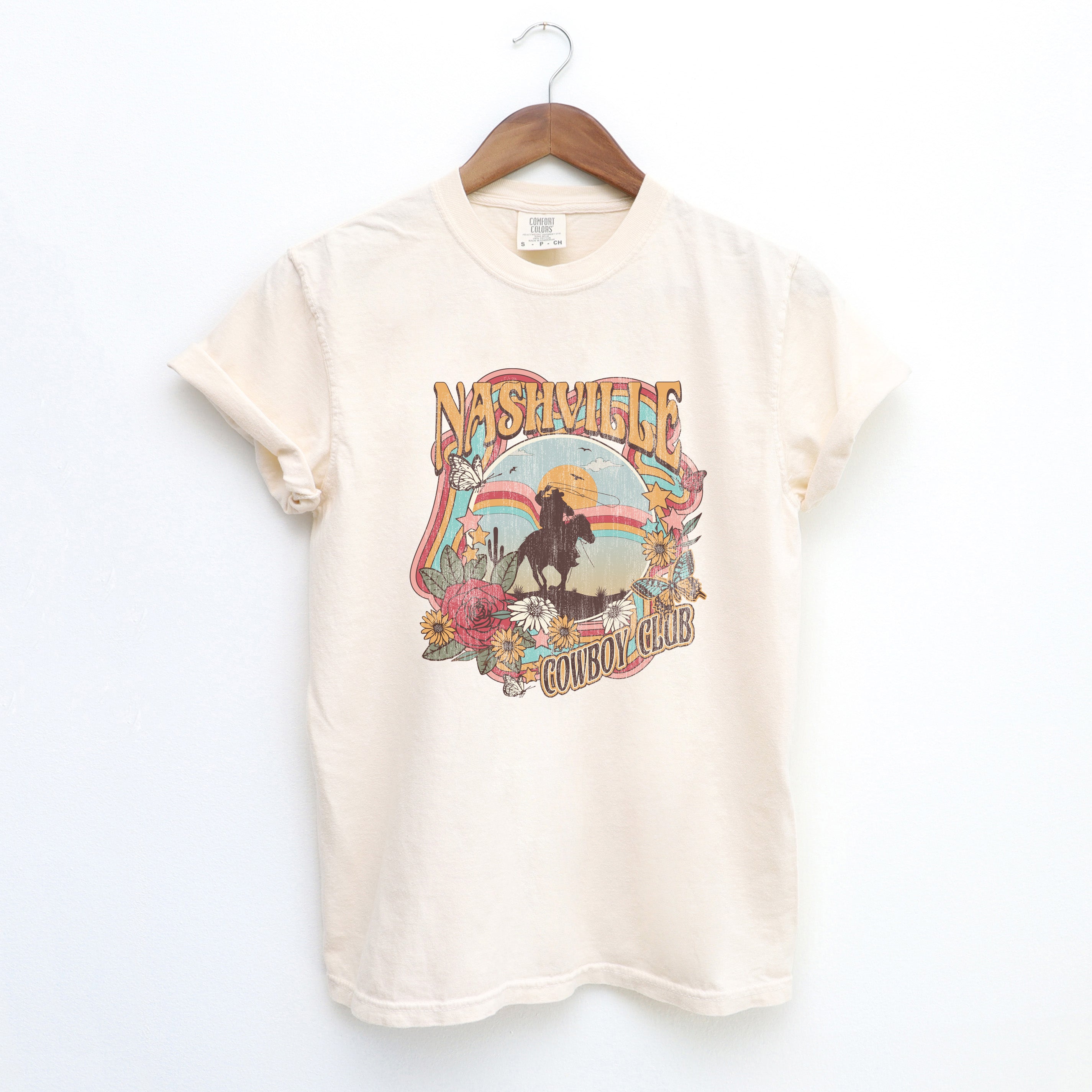 Nashville Cowboy Club | Garment Dyed Short Sleeve Tee