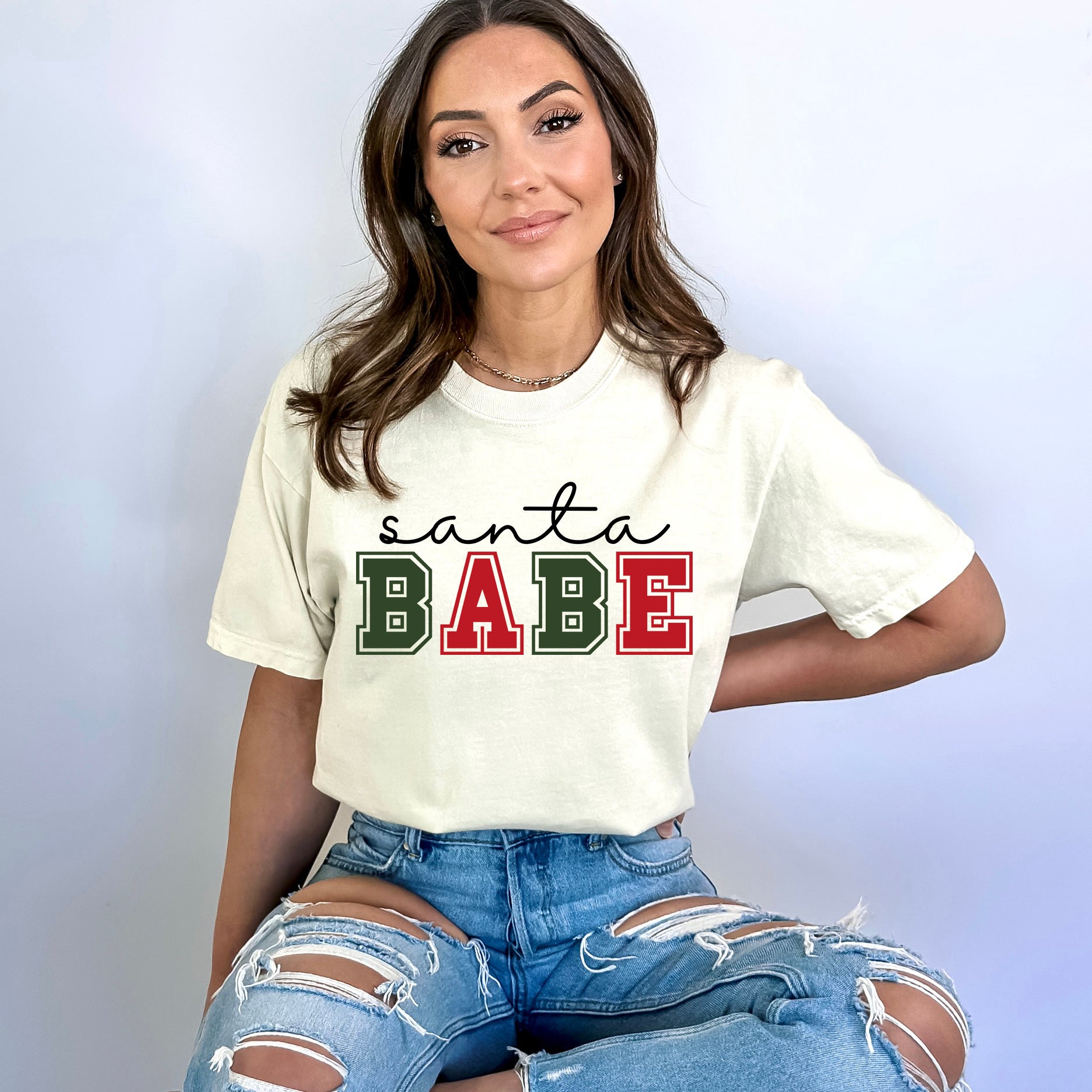 Santa Babe Bold  | Garment Dyed Tee