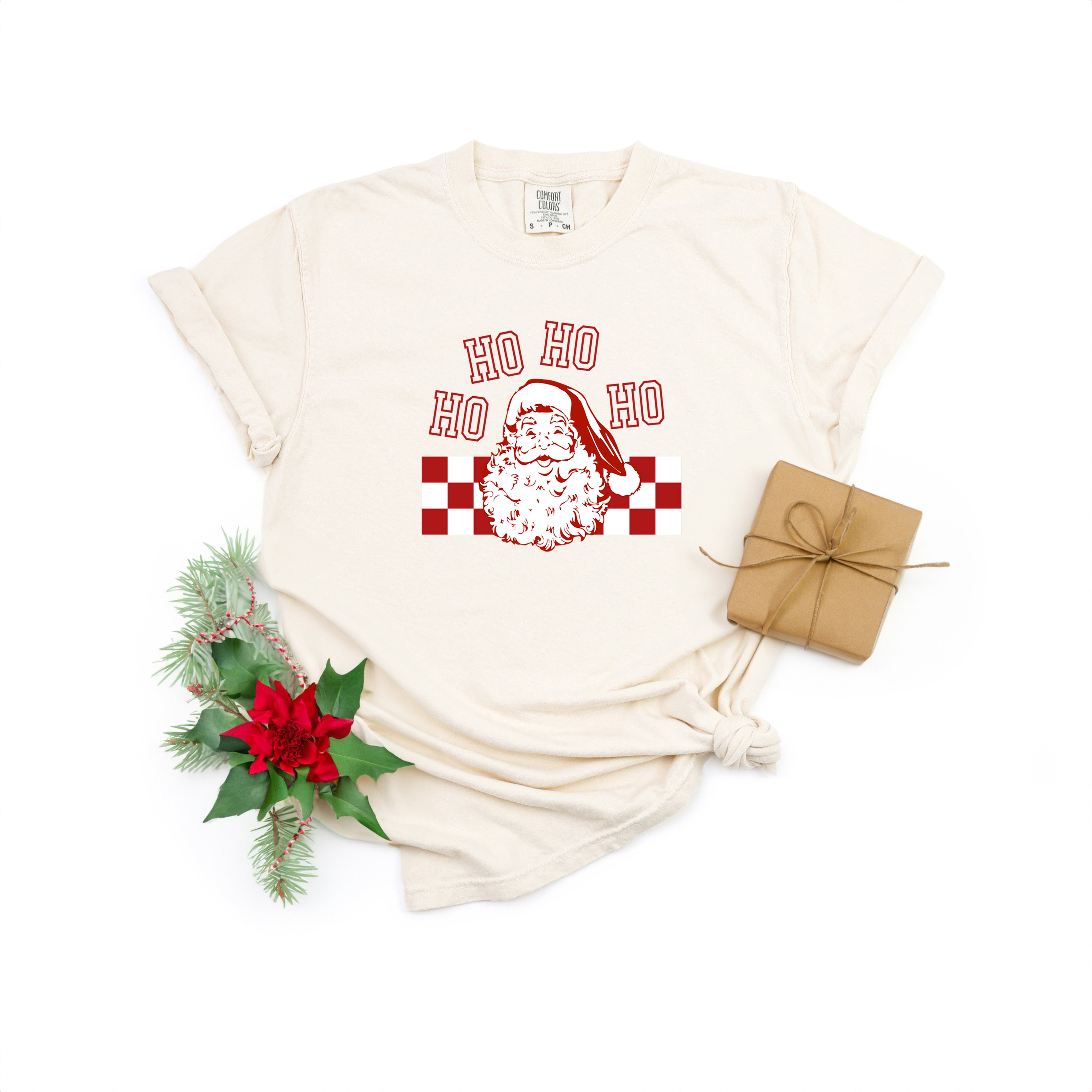 Ho Ho Ho Checkered | Garment Dyed Tee