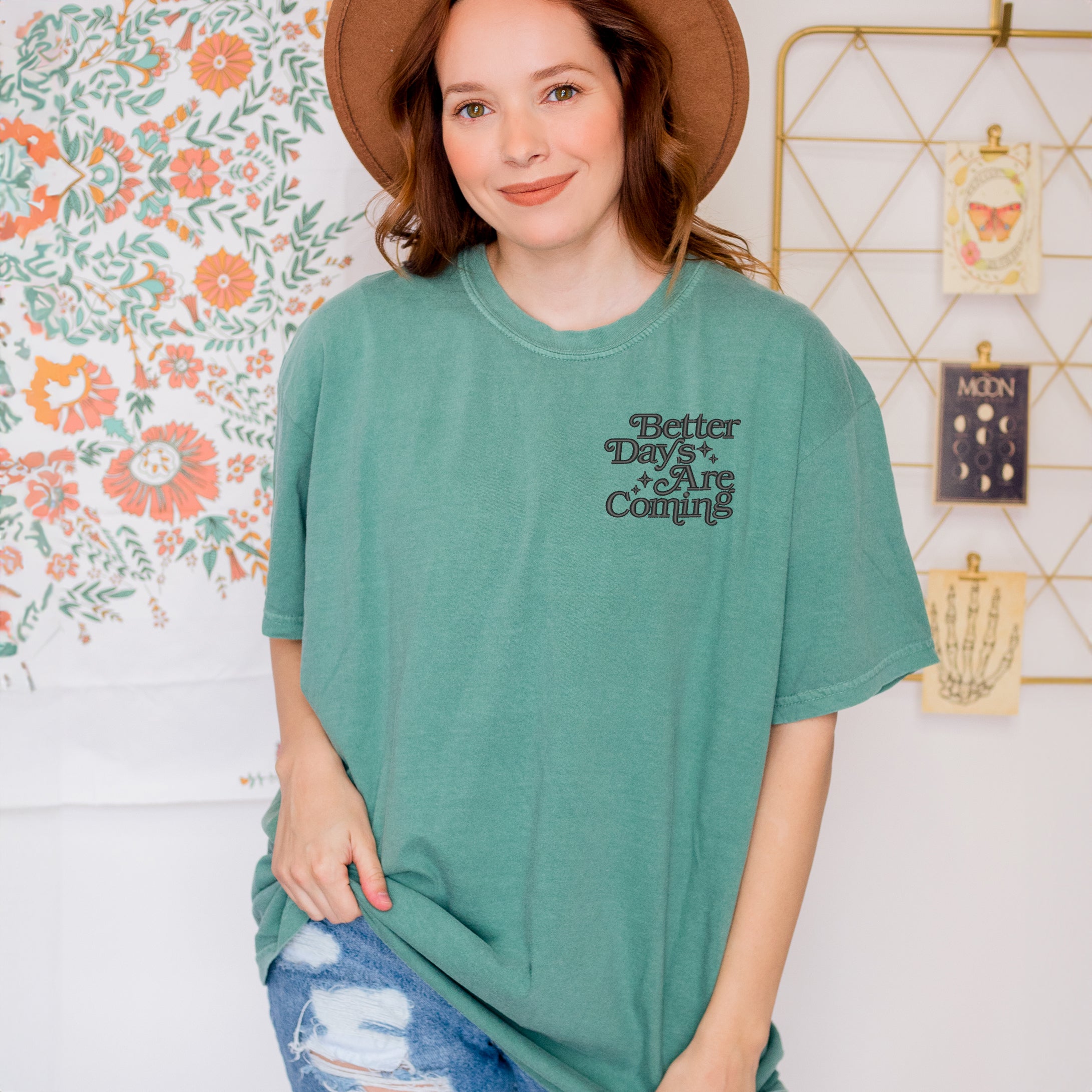 Embroidered Better Days | Garment Dyed Short Sleeve Tee