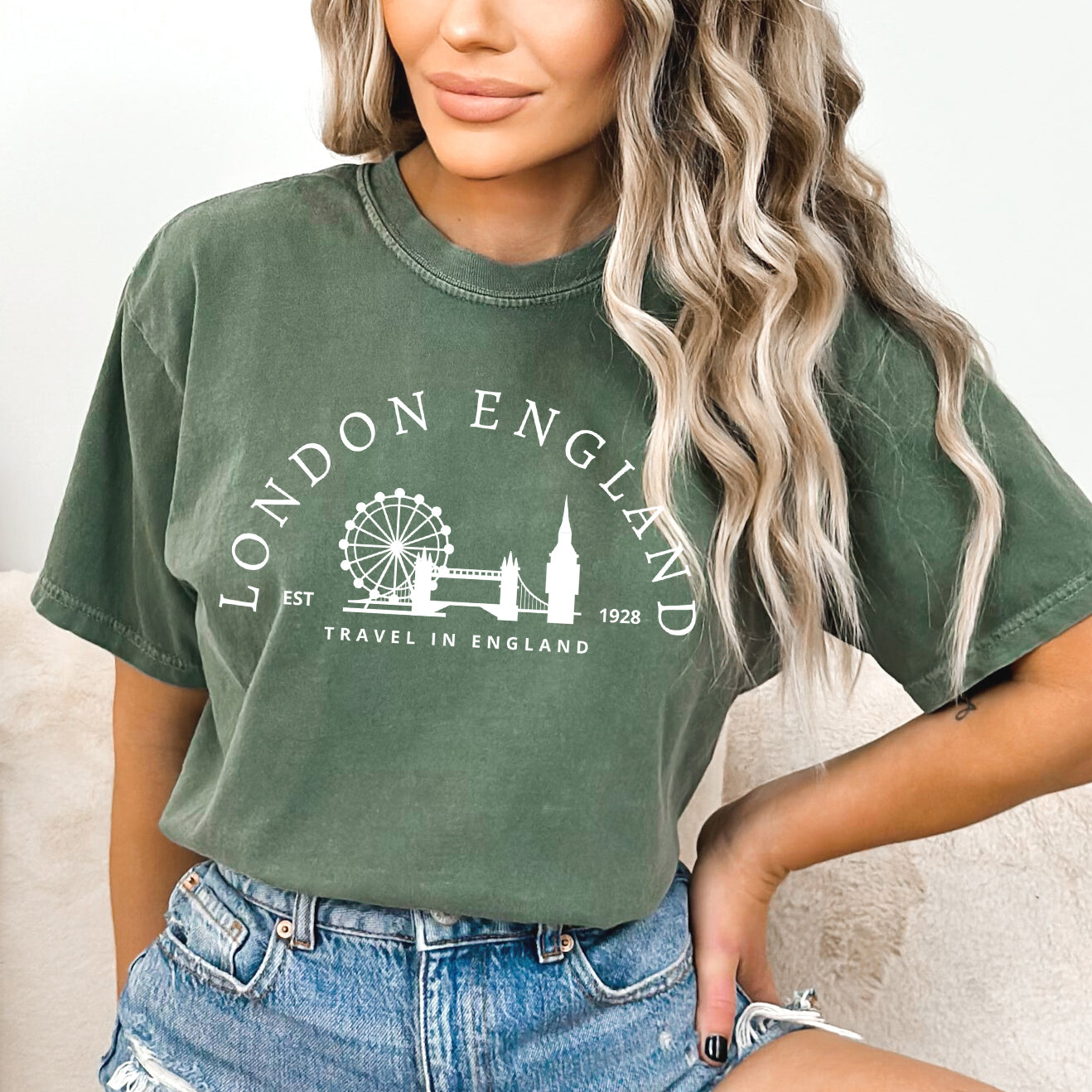 London England | Garment Dyed Short Sleeve Tee