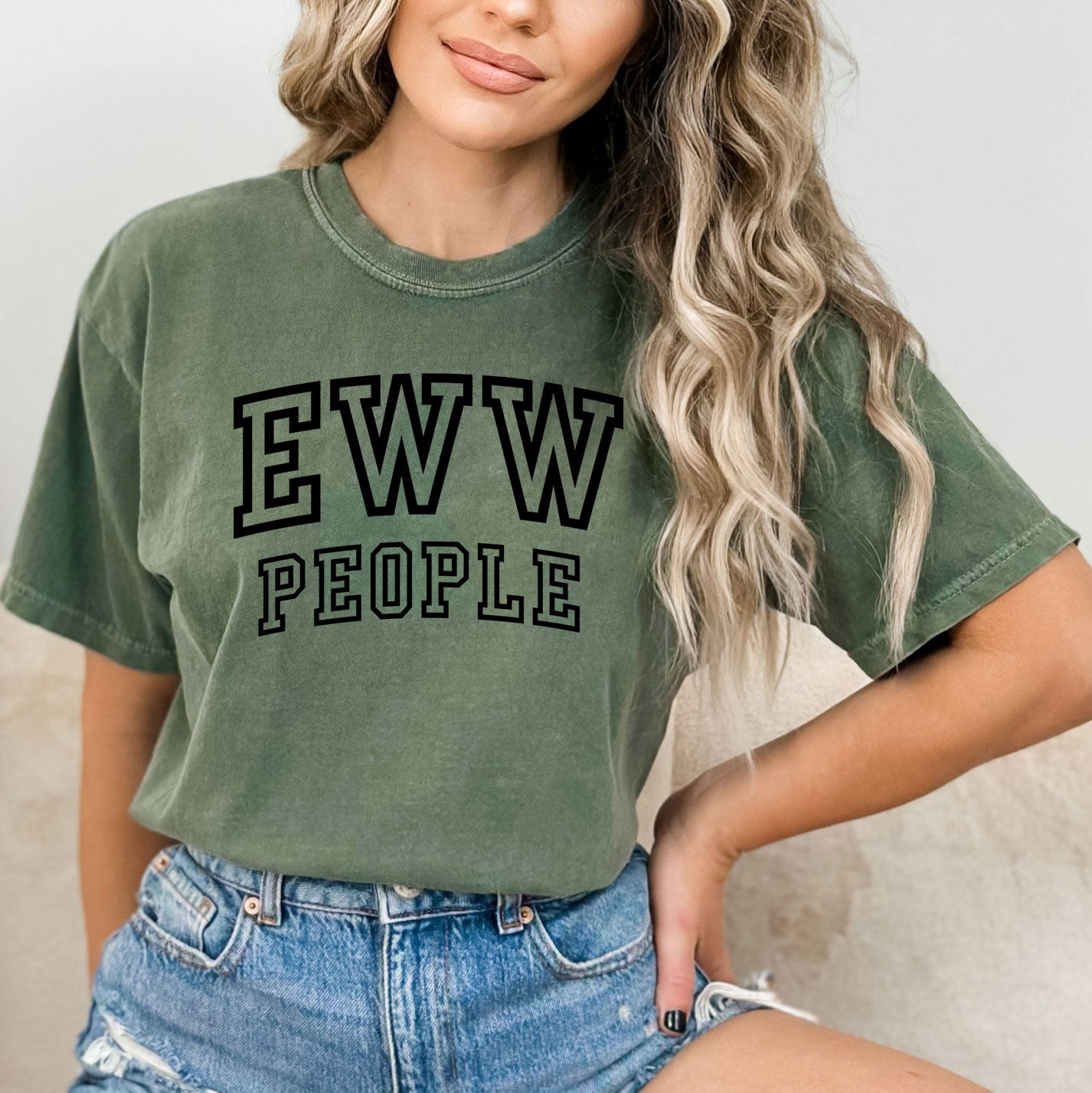 Eww People | Garment Dyed Short Sleeve Tee