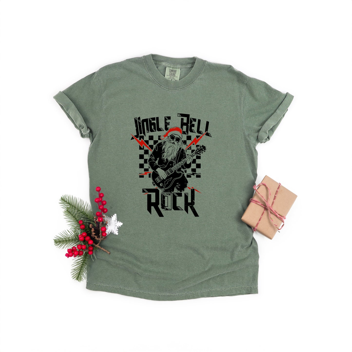 Jingle Bell Rock Santa | Garment Dyed Tee
