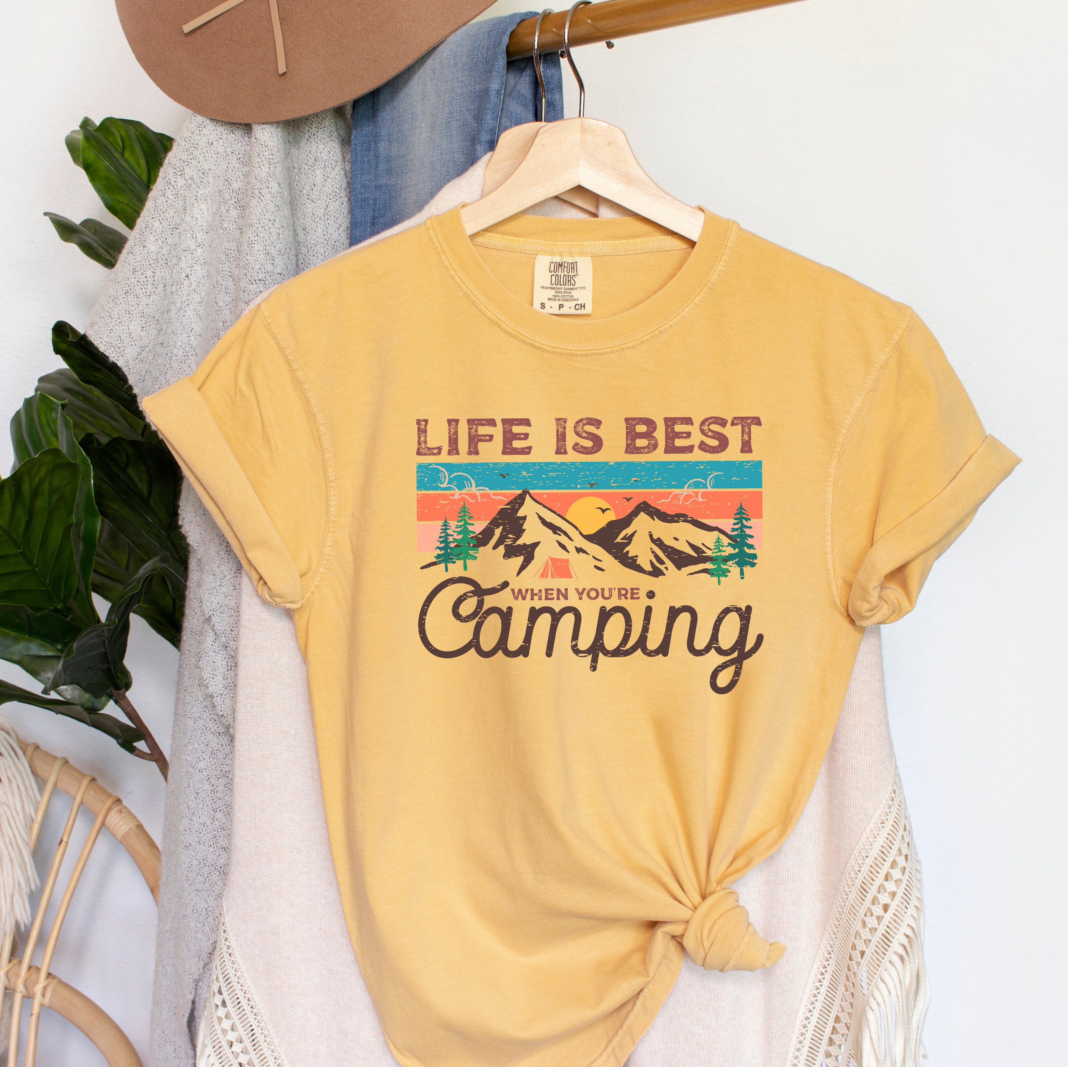 Life Is Best When You're Camping | Garment Dyed Short Sleeve Tee