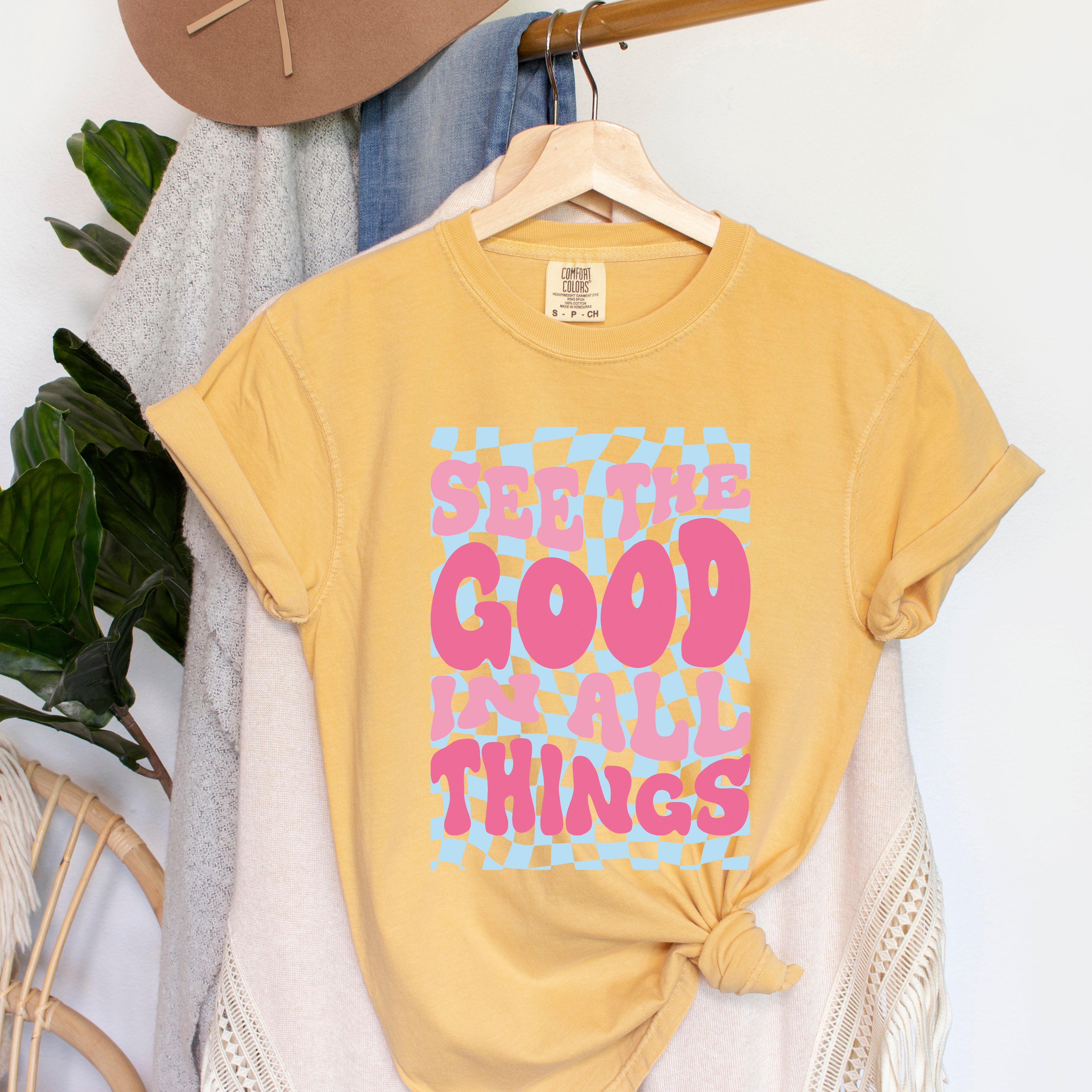 See The Good Checkered | Garment Dyed Short Sleeve Tee