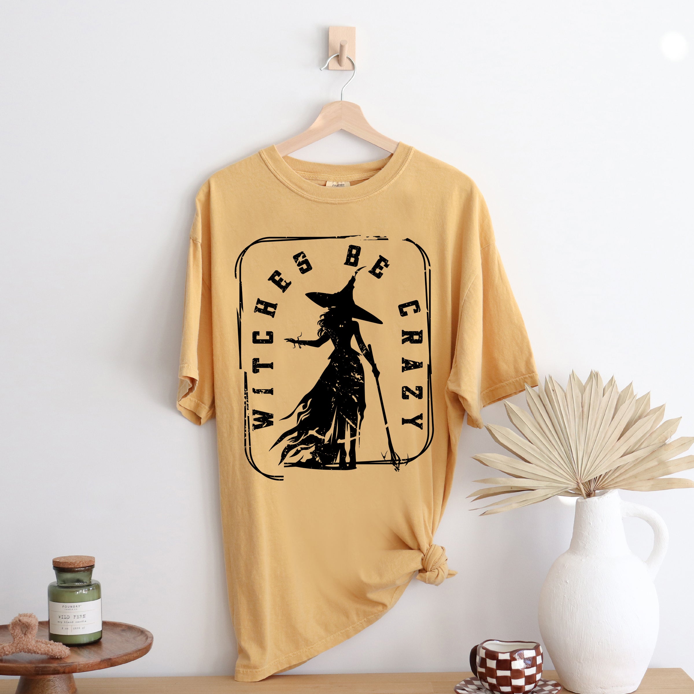 Witches Be Crazy Rectangle | Garment Dyed Short Sleeve Tee