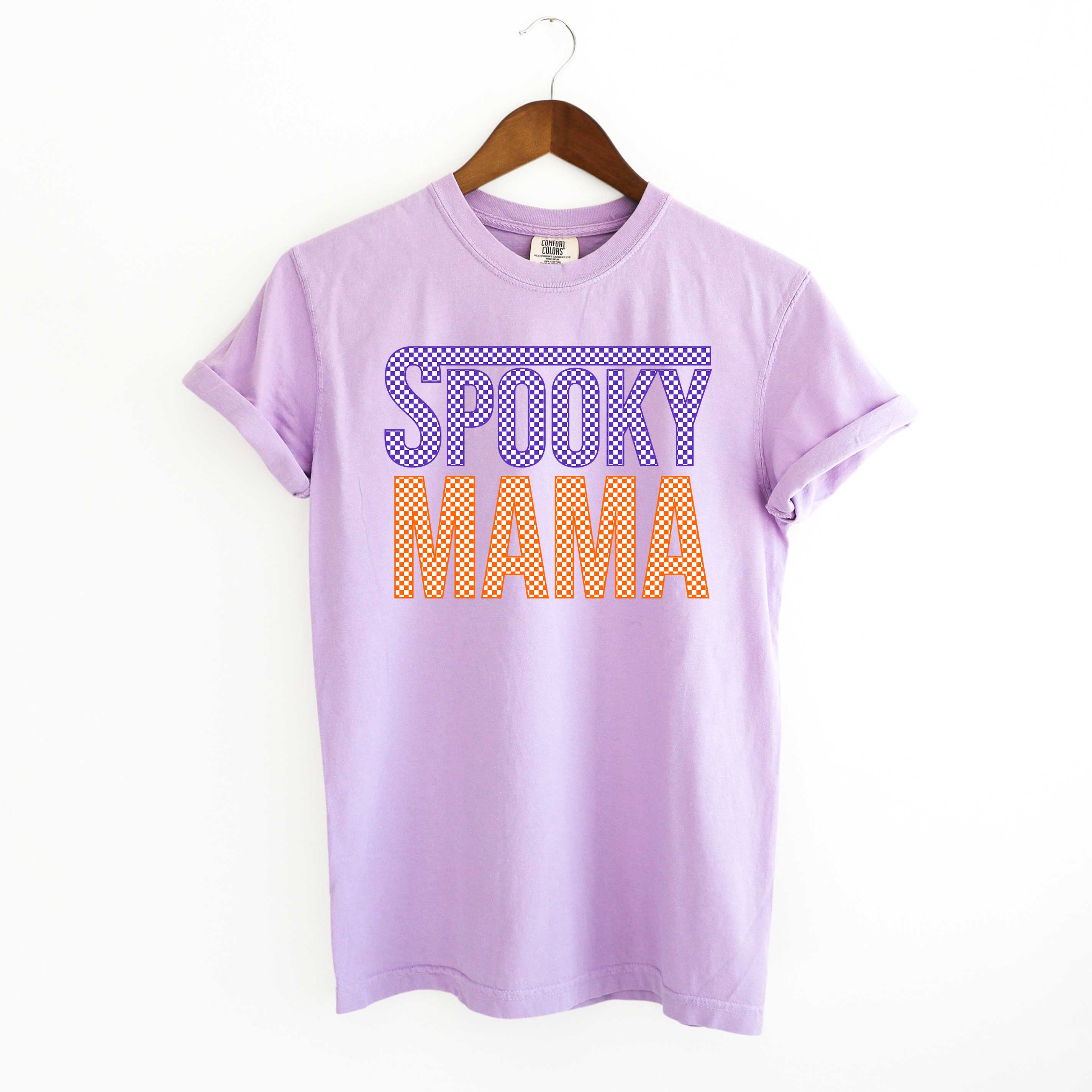 Spooky Mama Checkered | Garment Dyed Tee