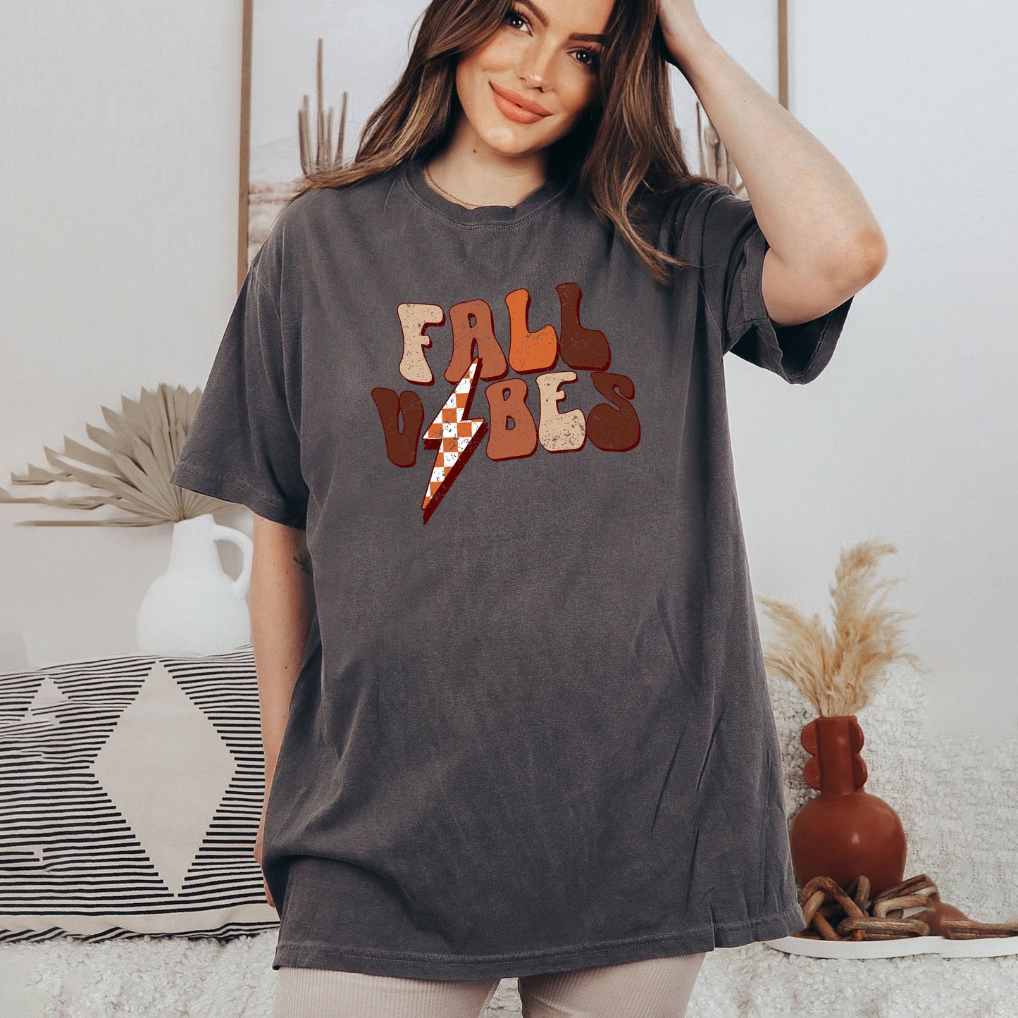 Retro Fall Vibes Wavy | Garment Dyed Tee