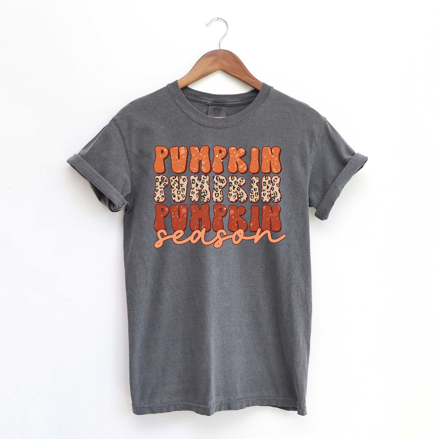 Pumpkin Season Leopard | Garment Dyed Tee