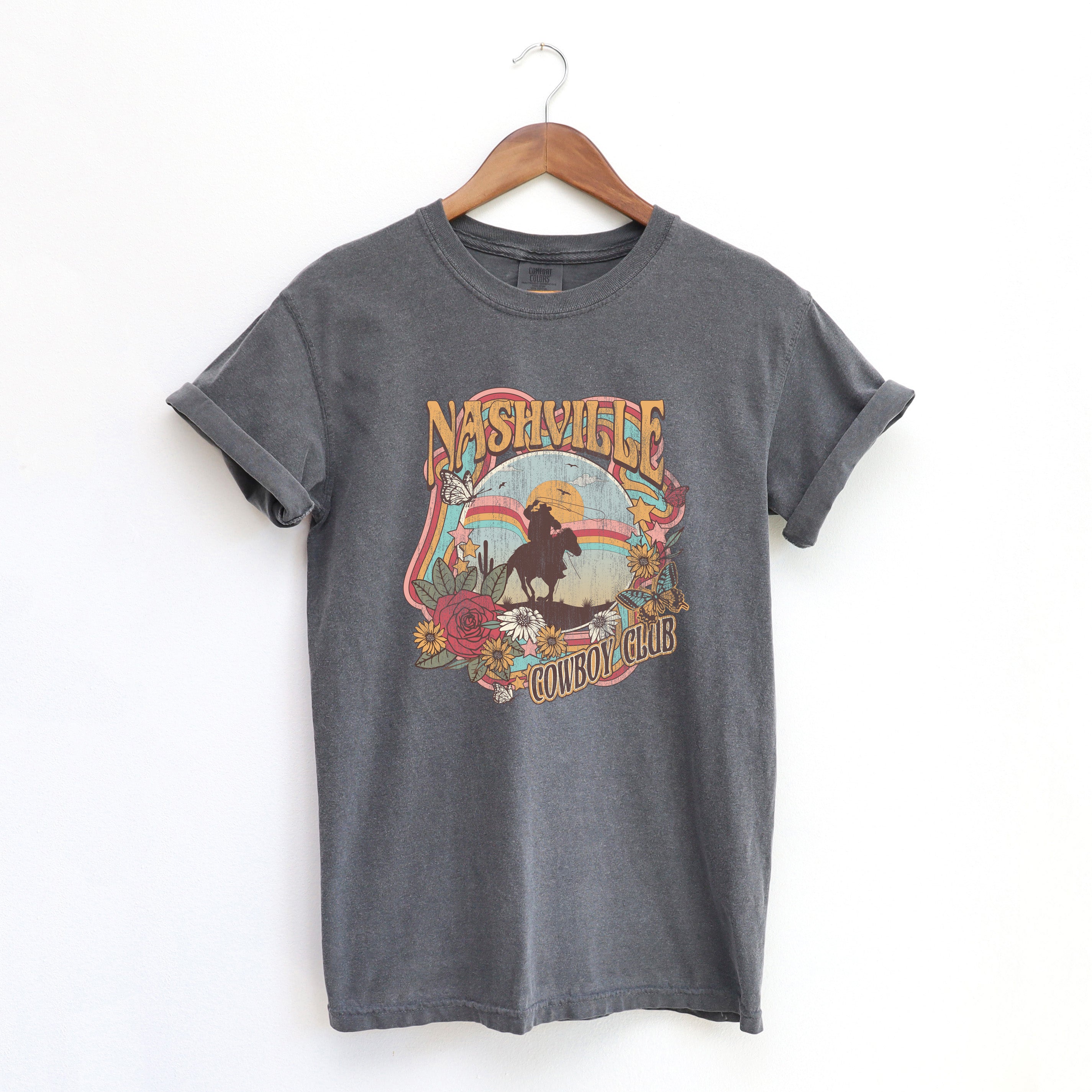 Nashville Cowboy Club | Garment Dyed Short Sleeve Tee