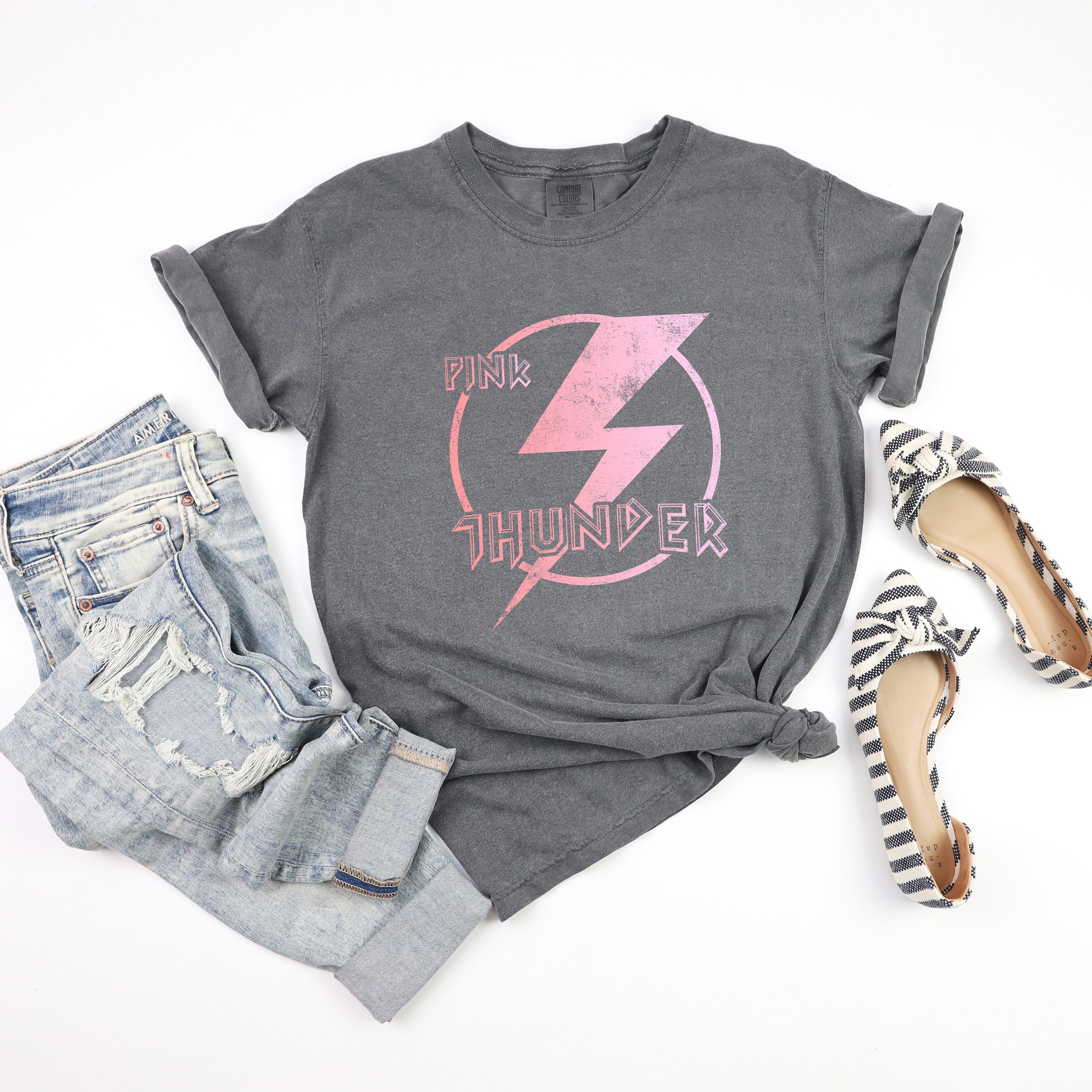 Pink Thunder | Garment Dyed Short Sleeve Tee